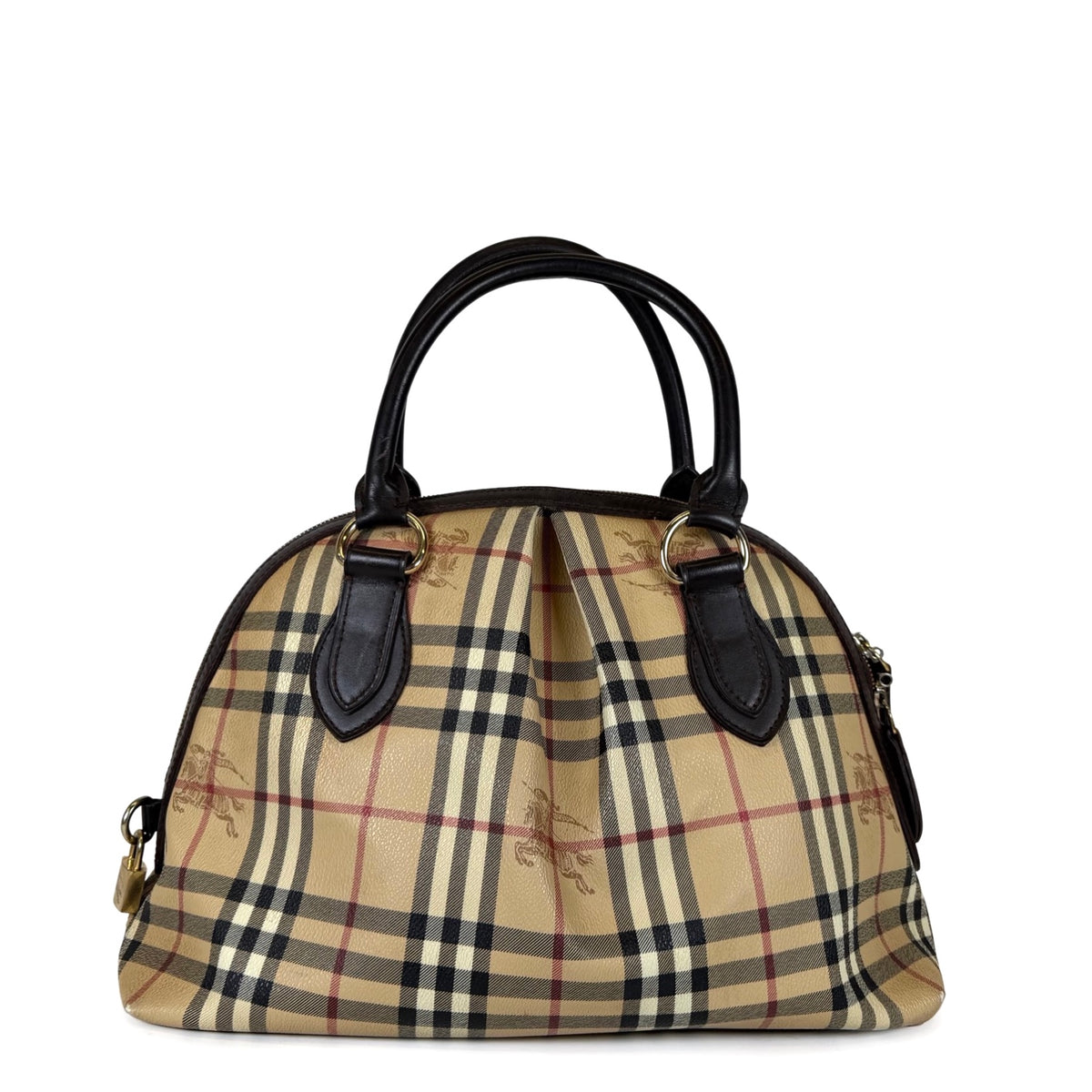 Burberry Haymarket Check Dome Top Handle Bag