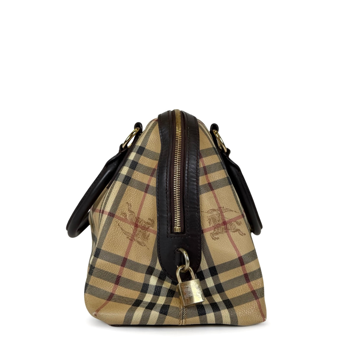 Burberry Haymarket Check Dome Top Handle Bag