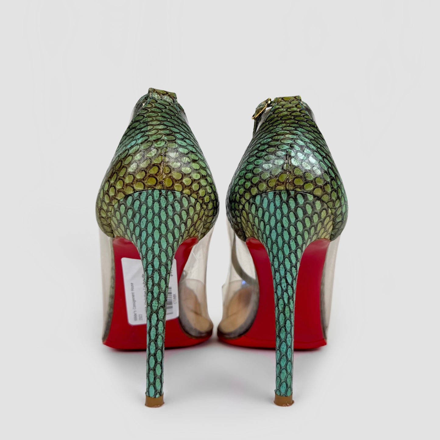 Christian Louboutin Just Picks Spike Snakeskin Pumps