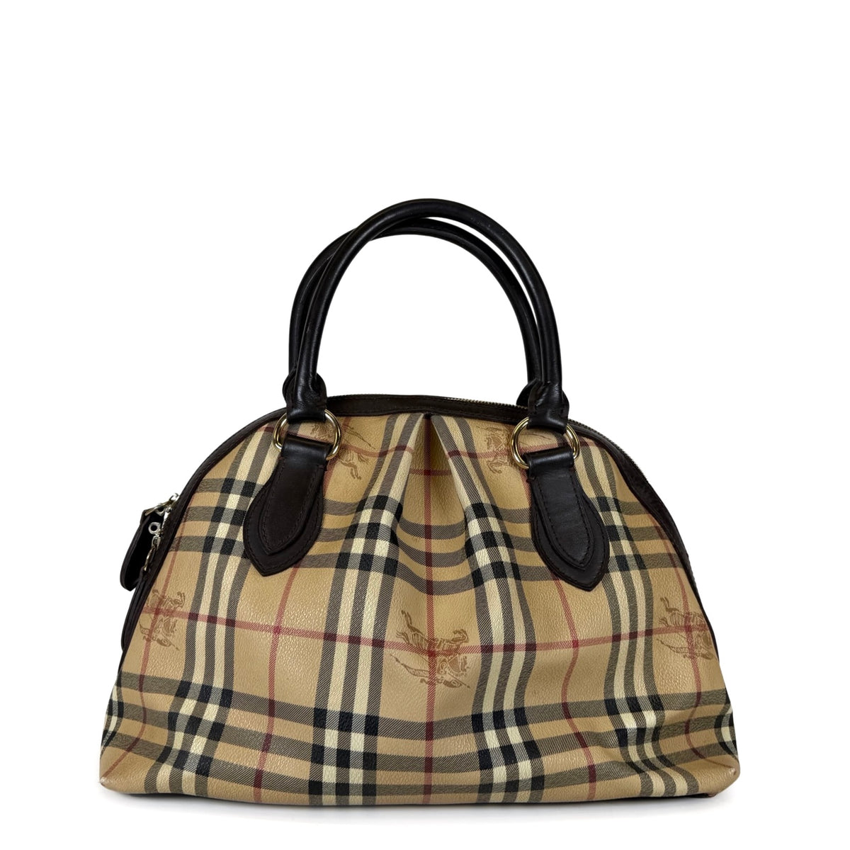 Burberry Haymarket Check Dome Top Handle Bag