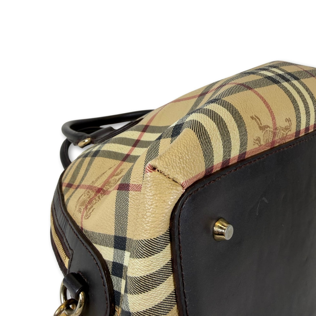 Burberry Haymarket Check Dome Top Handle Bag