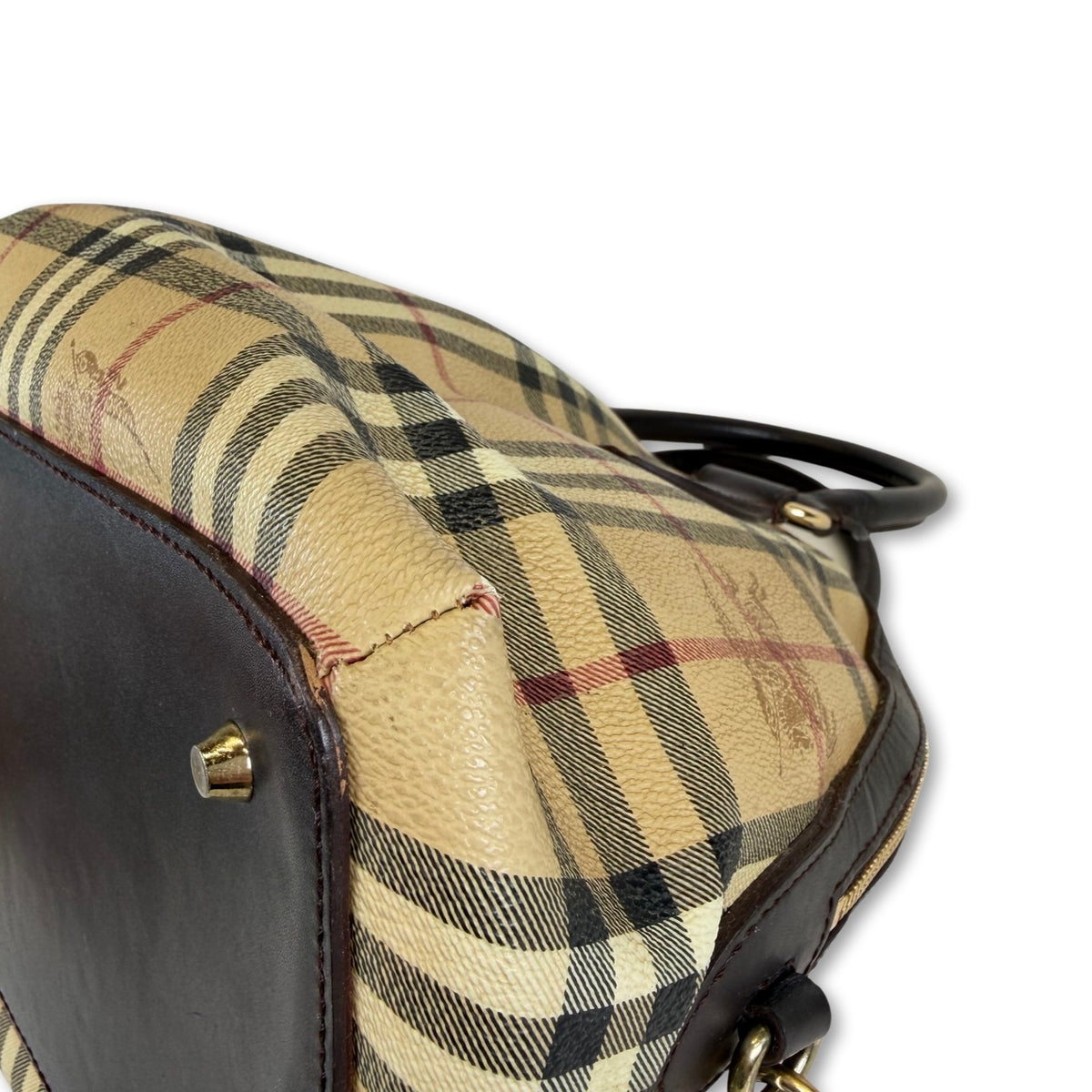 Burberry Haymarket Check Dome Top Handle Bag