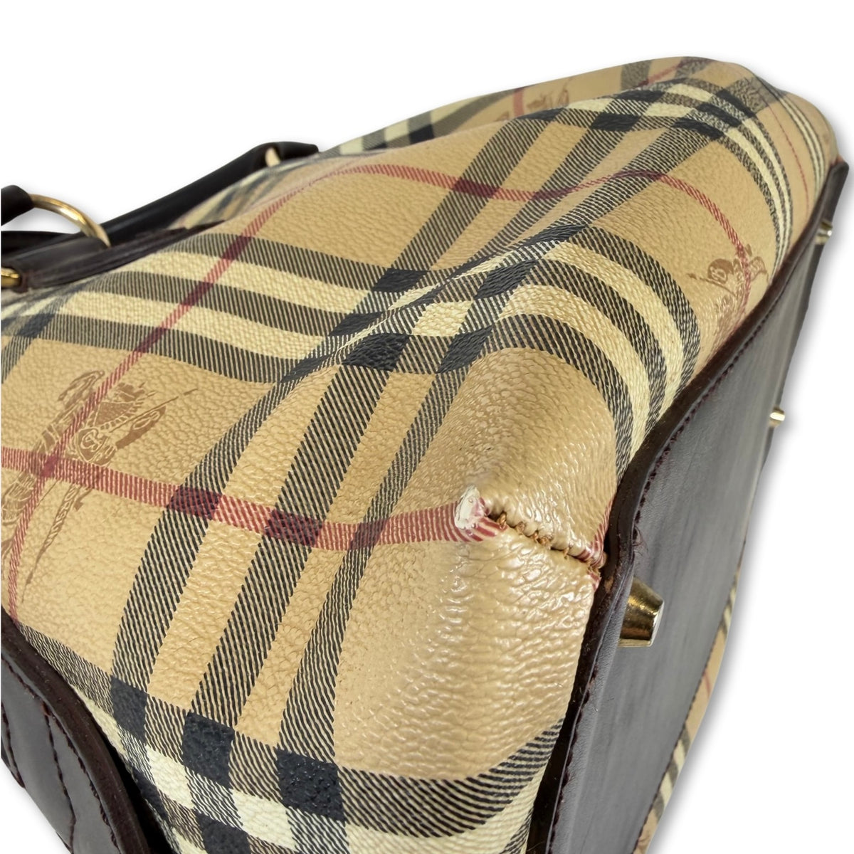 Burberry Haymarket Check Dome Top Handle Bag