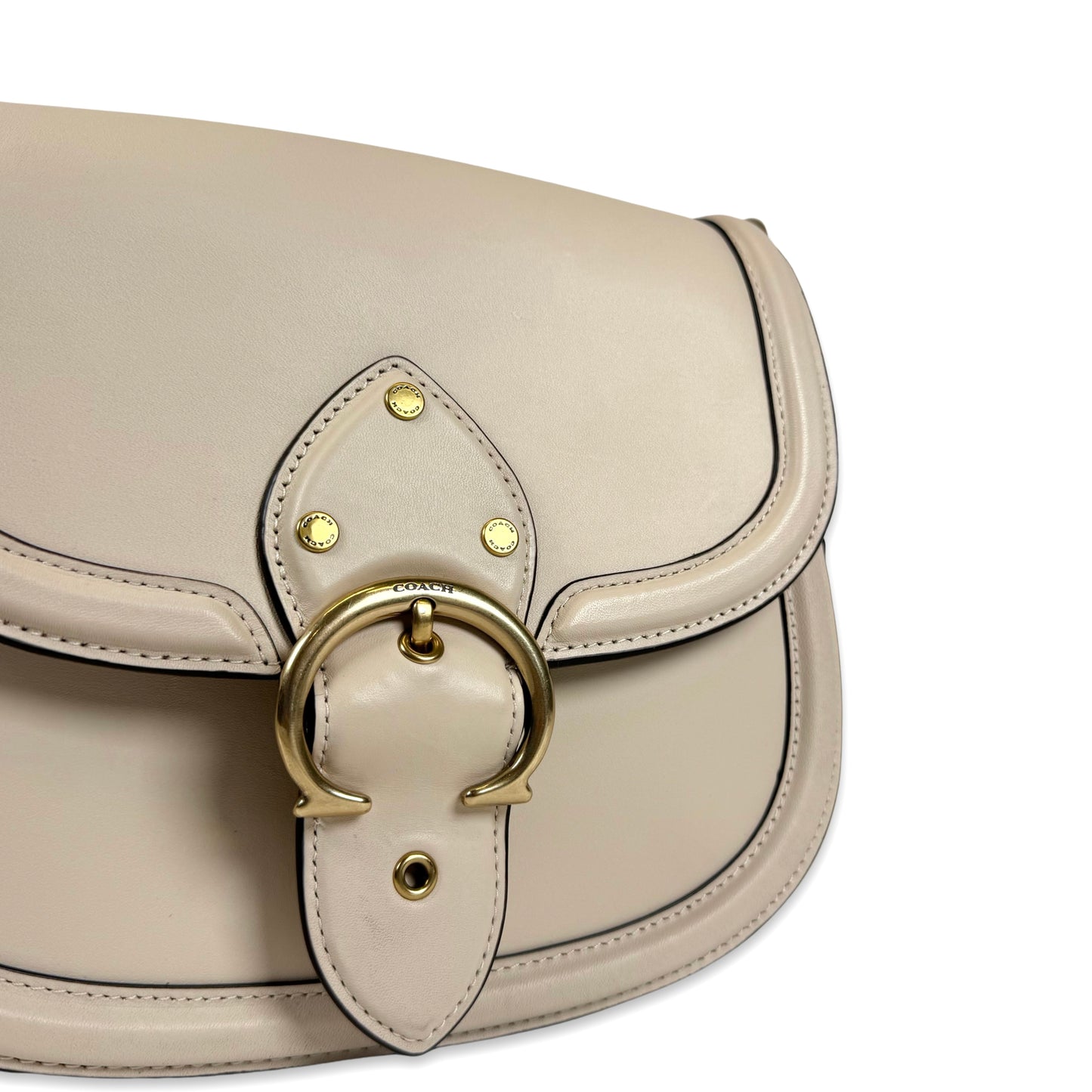 Coach Beat Saddle Cream Bag