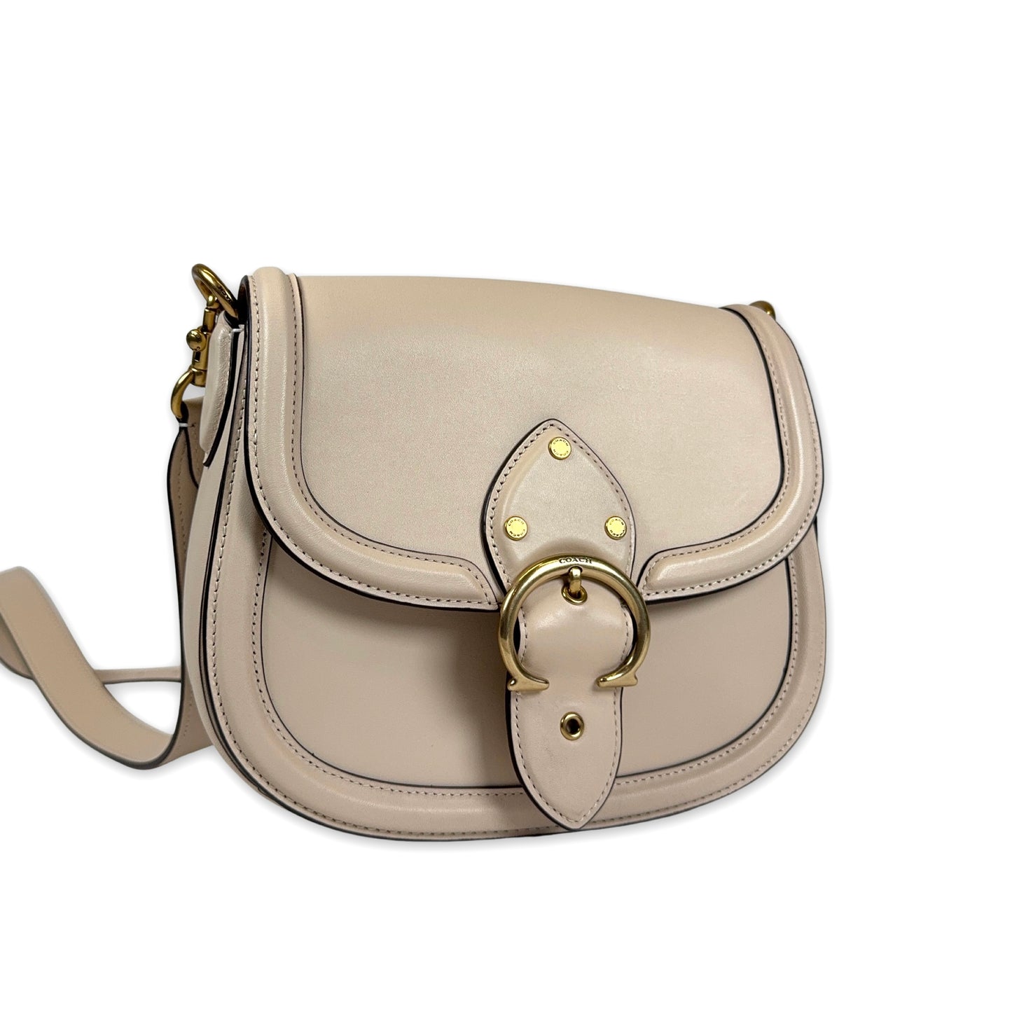 Coach Beat Saddle Cream Bag
