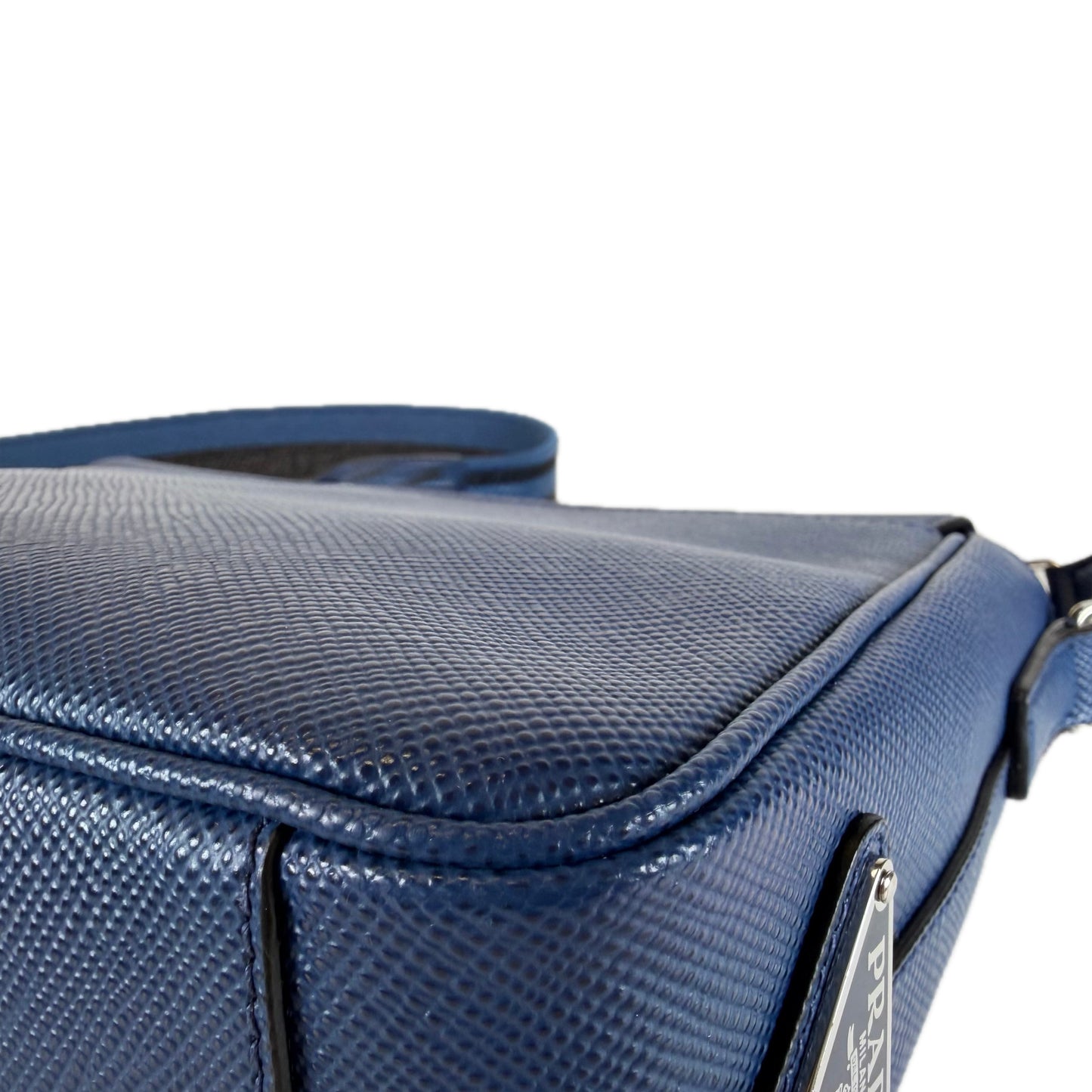 Prada Embossed Logo Saffiano Messenger Bag