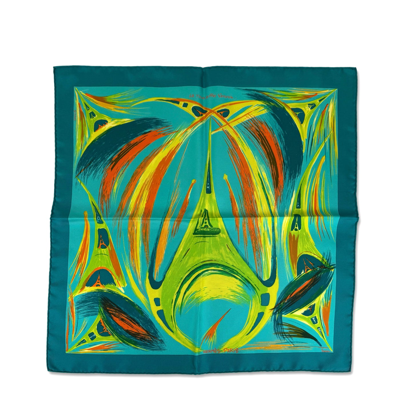 Hermès La Tour Eiffel S'envole Silk Scarf