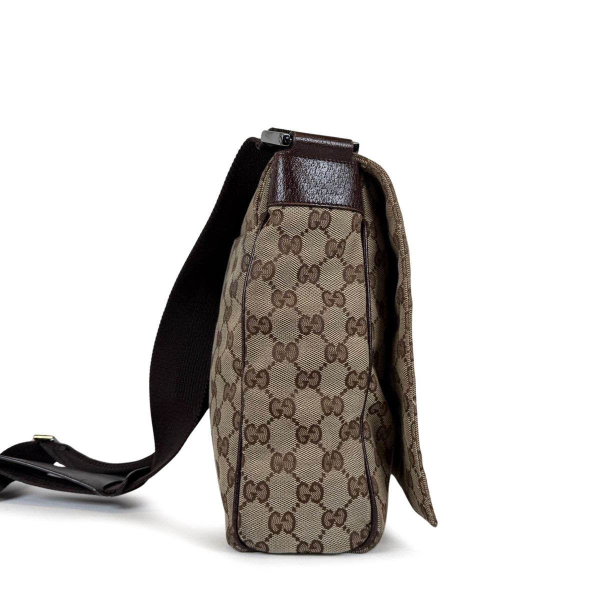 Gucci GG Canvas Messenger Flap Bag