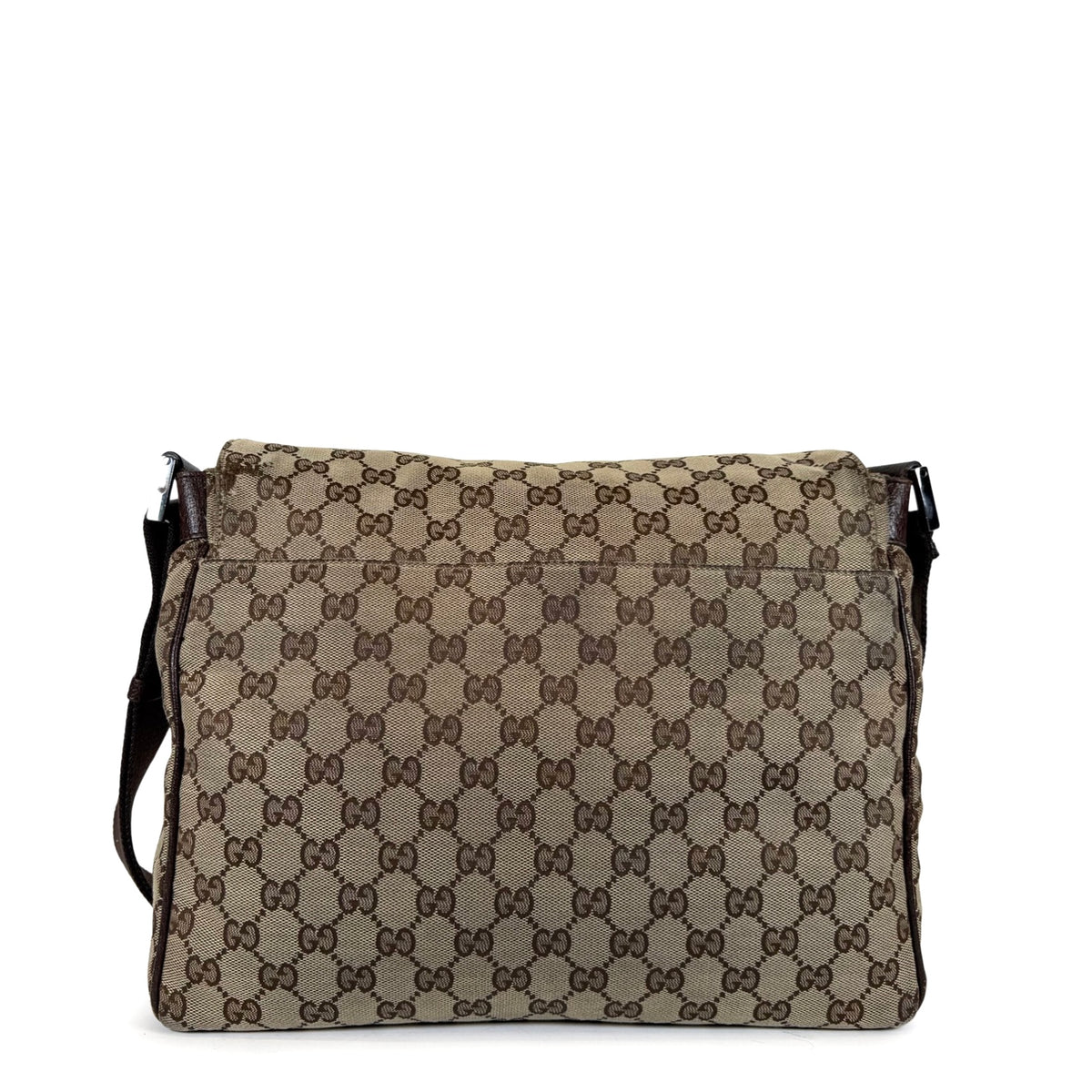 Gucci GG Canvas Messenger Flap Bag