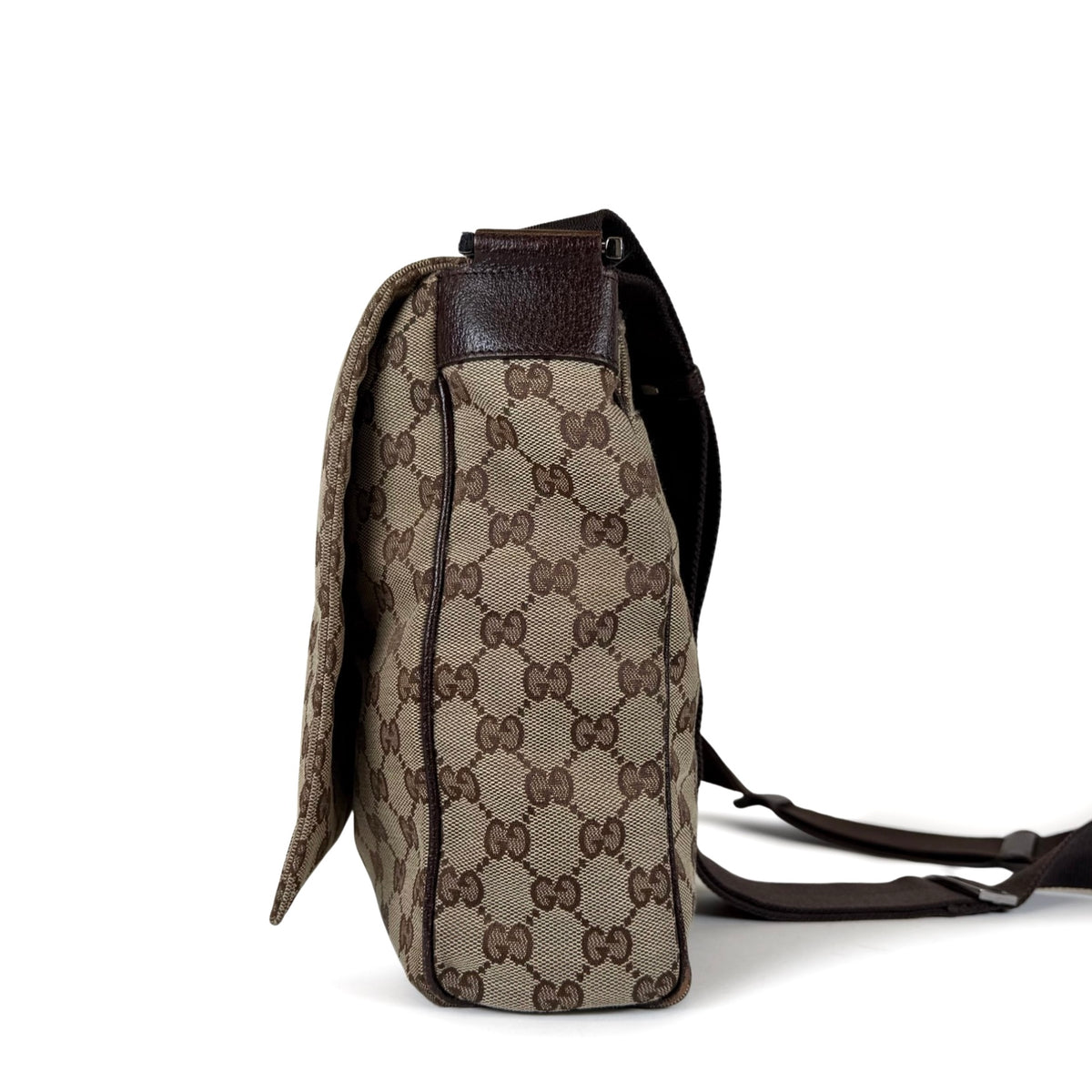 Gucci GG Canvas Messenger Flap Bag