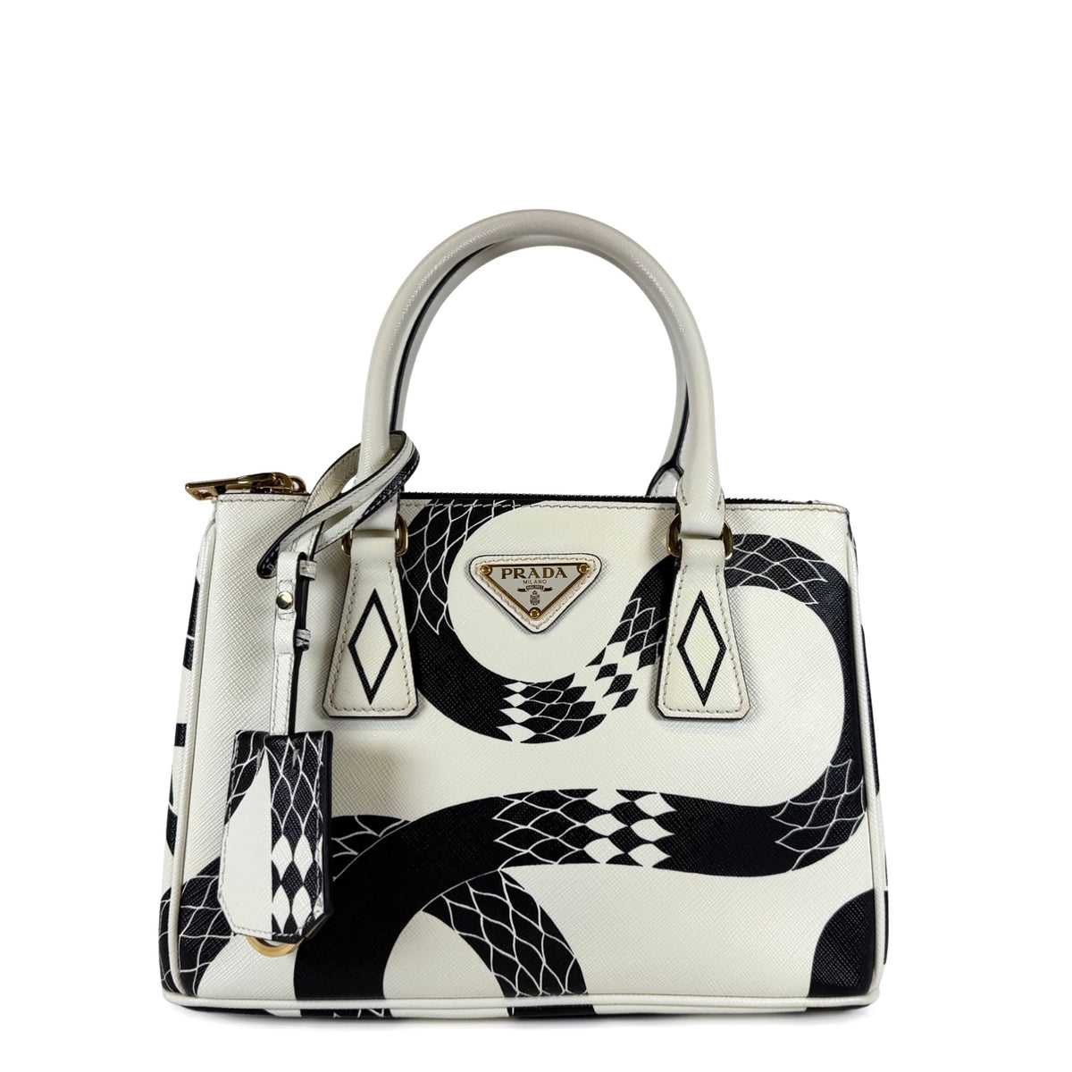 Prada Limited Edition Galleria Snake Print Tote Bag