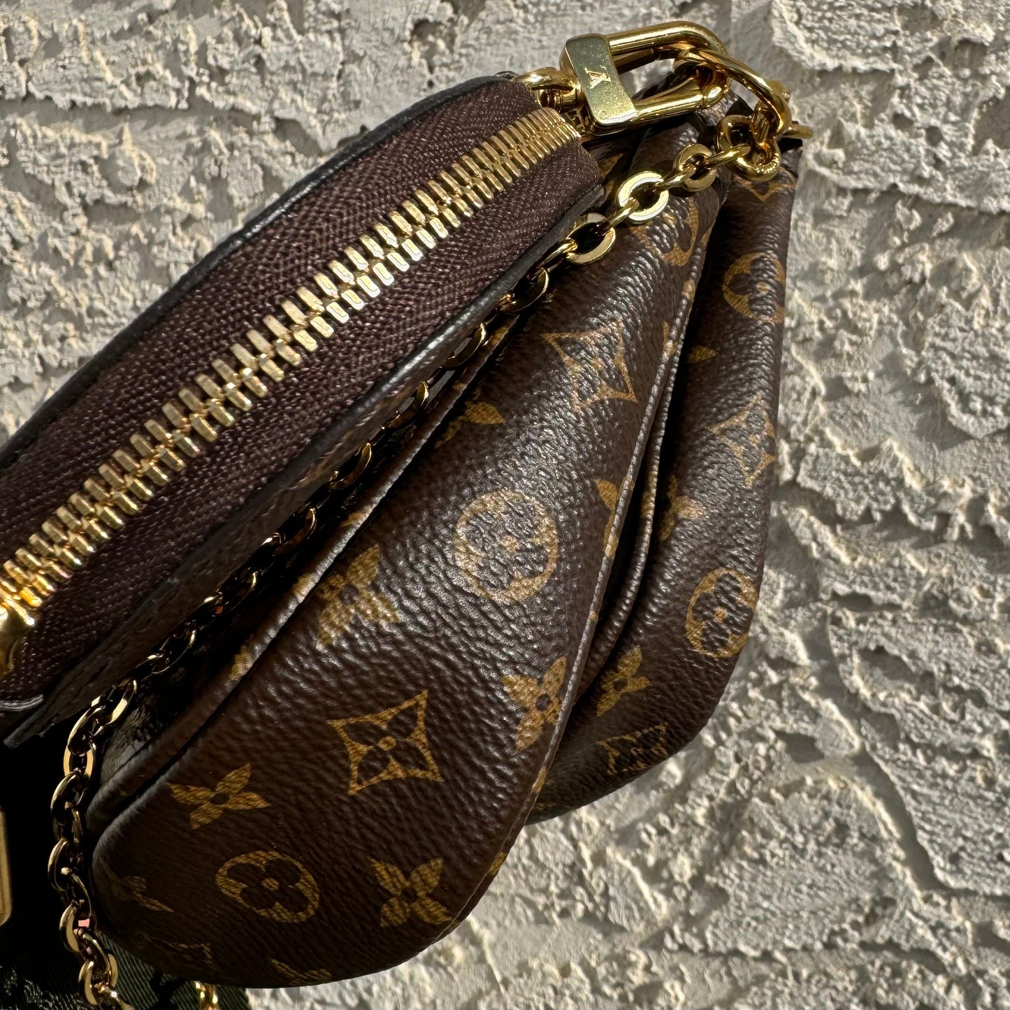 Louis Vuitton Monogram Khaki Green Multi Pochette