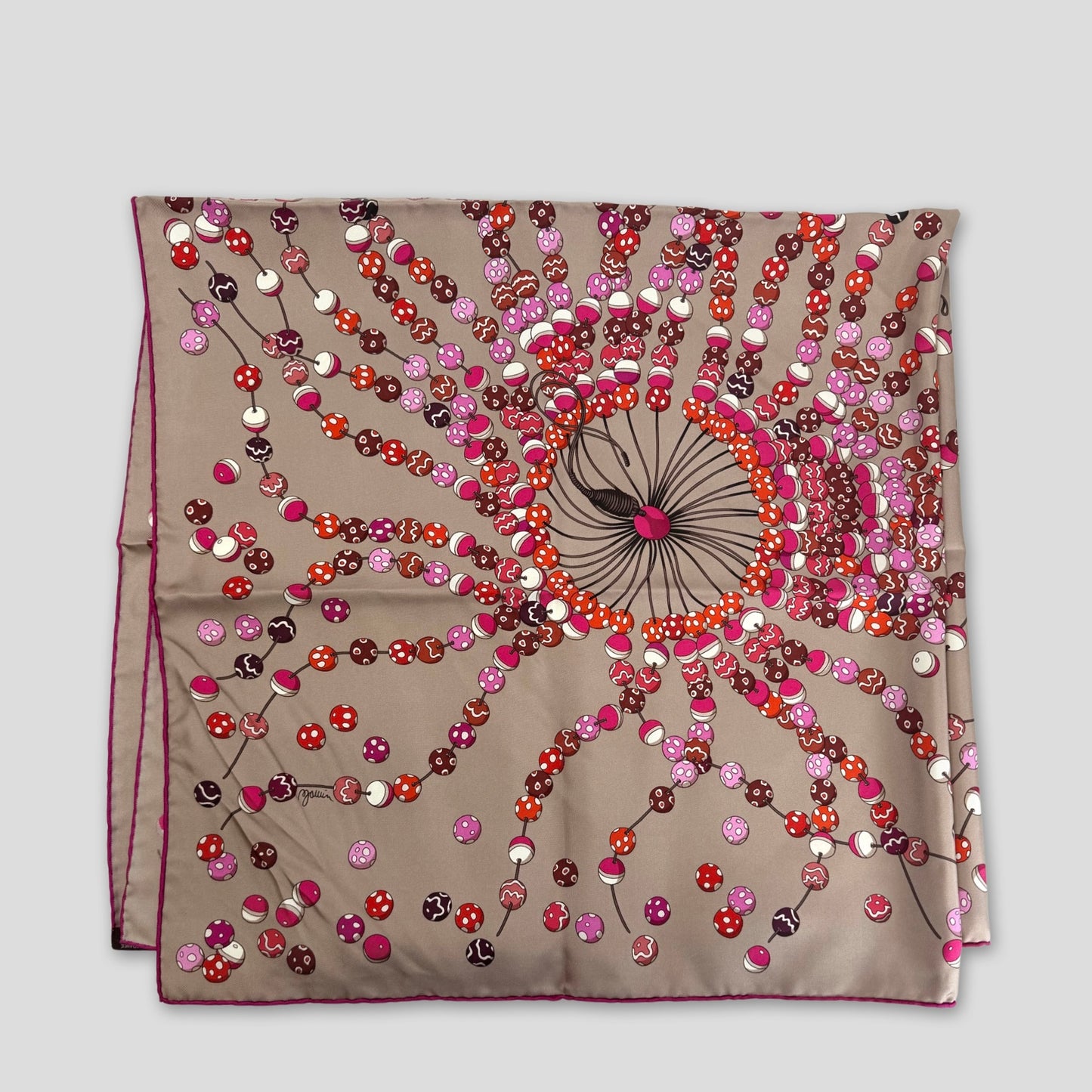 Hermès "Dancing Pearls" Silk Scarf
