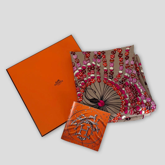 Hermès "Dancing Pearls" Silk Scarf