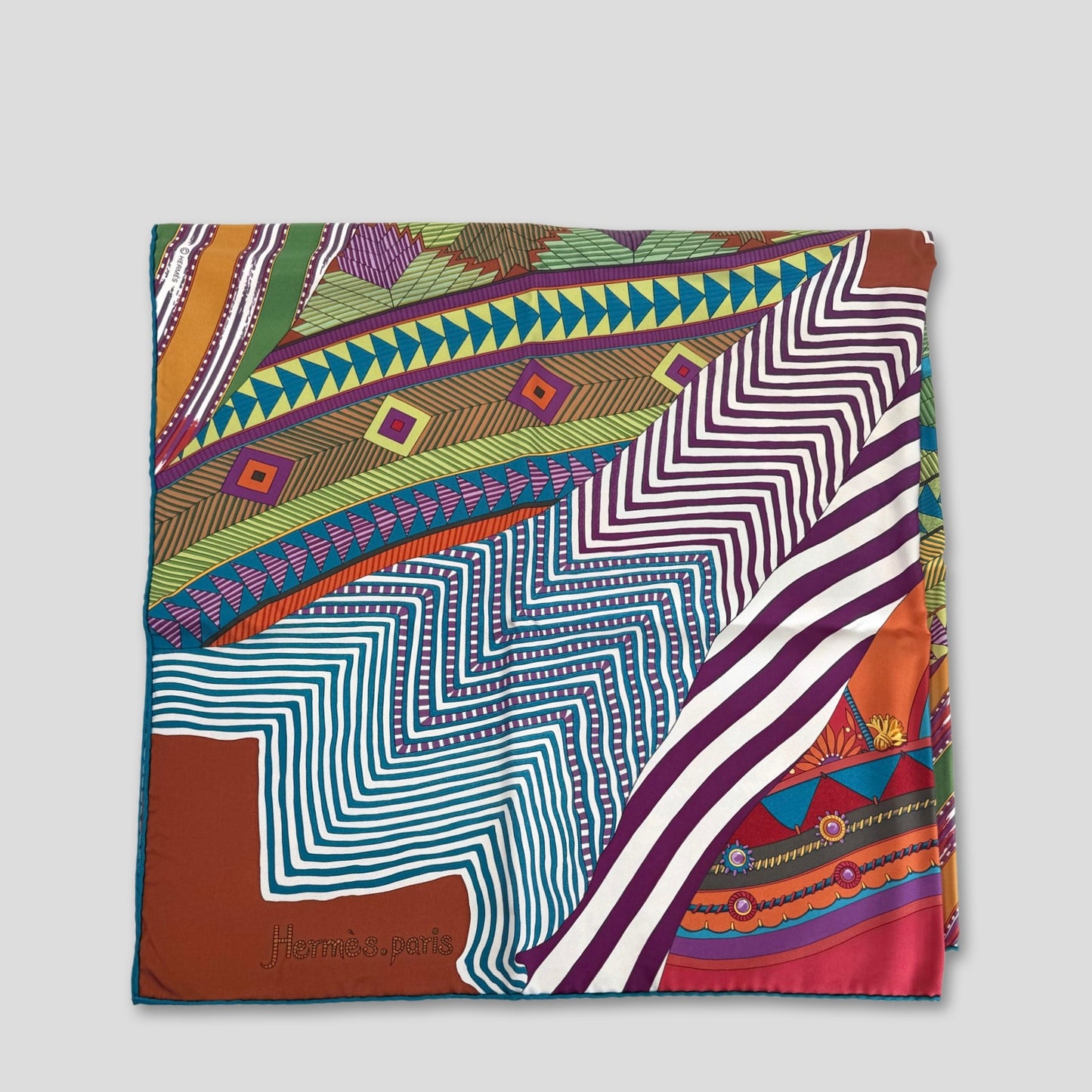 Hermès "Coupons Indiens" Silk Scarf