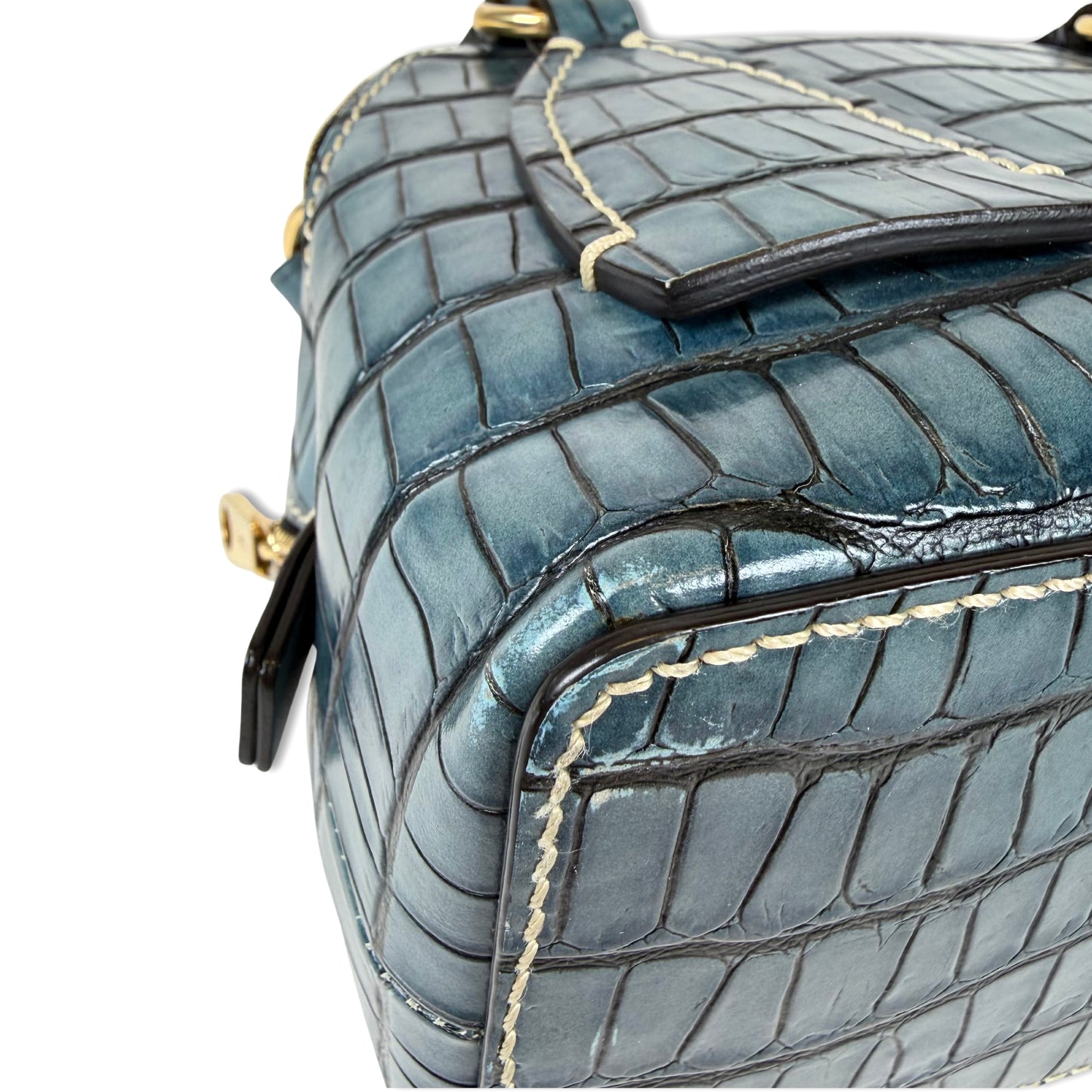 Chloé Small Daria Embossed Croc Bag
