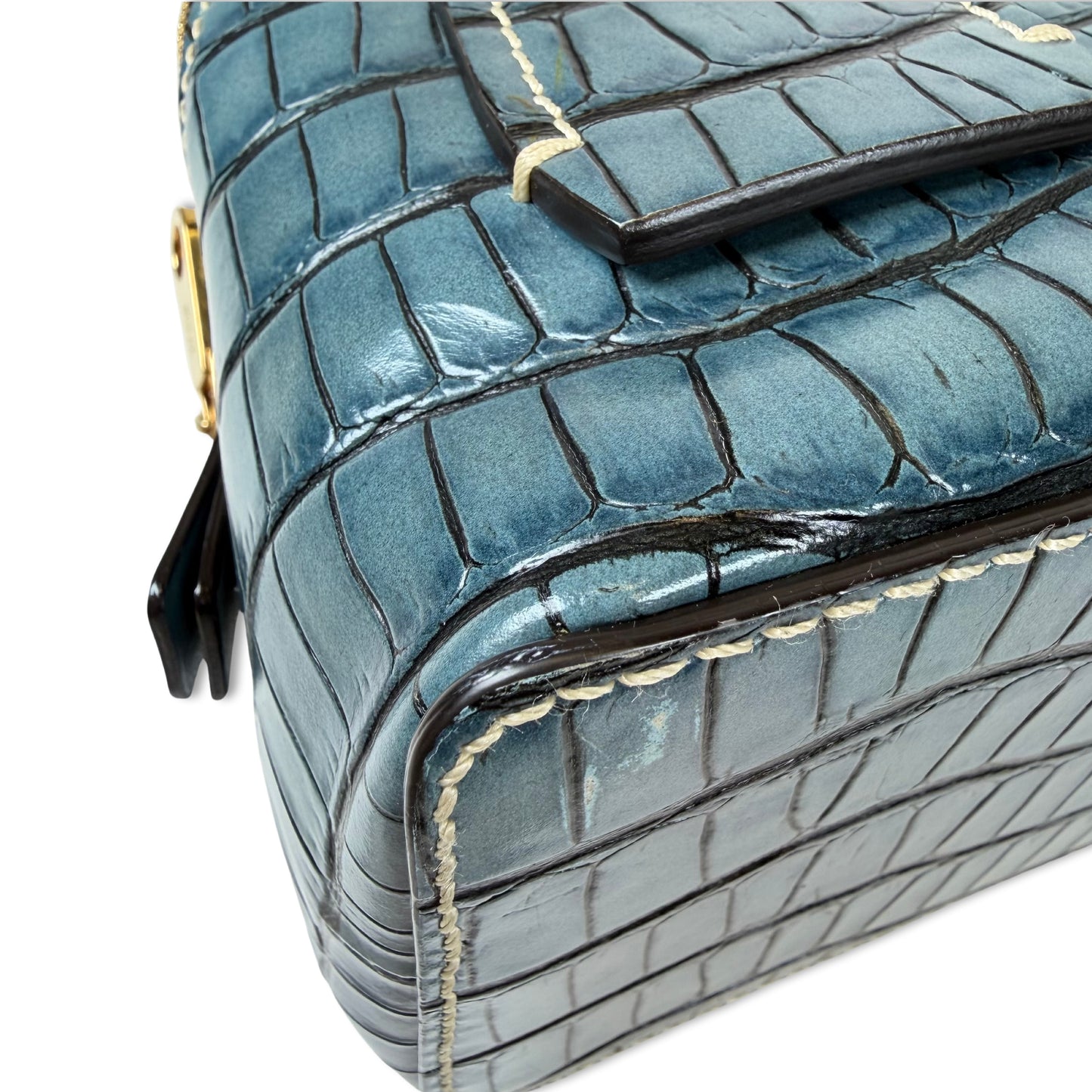 Chloé Small Daria Embossed Croc Bag