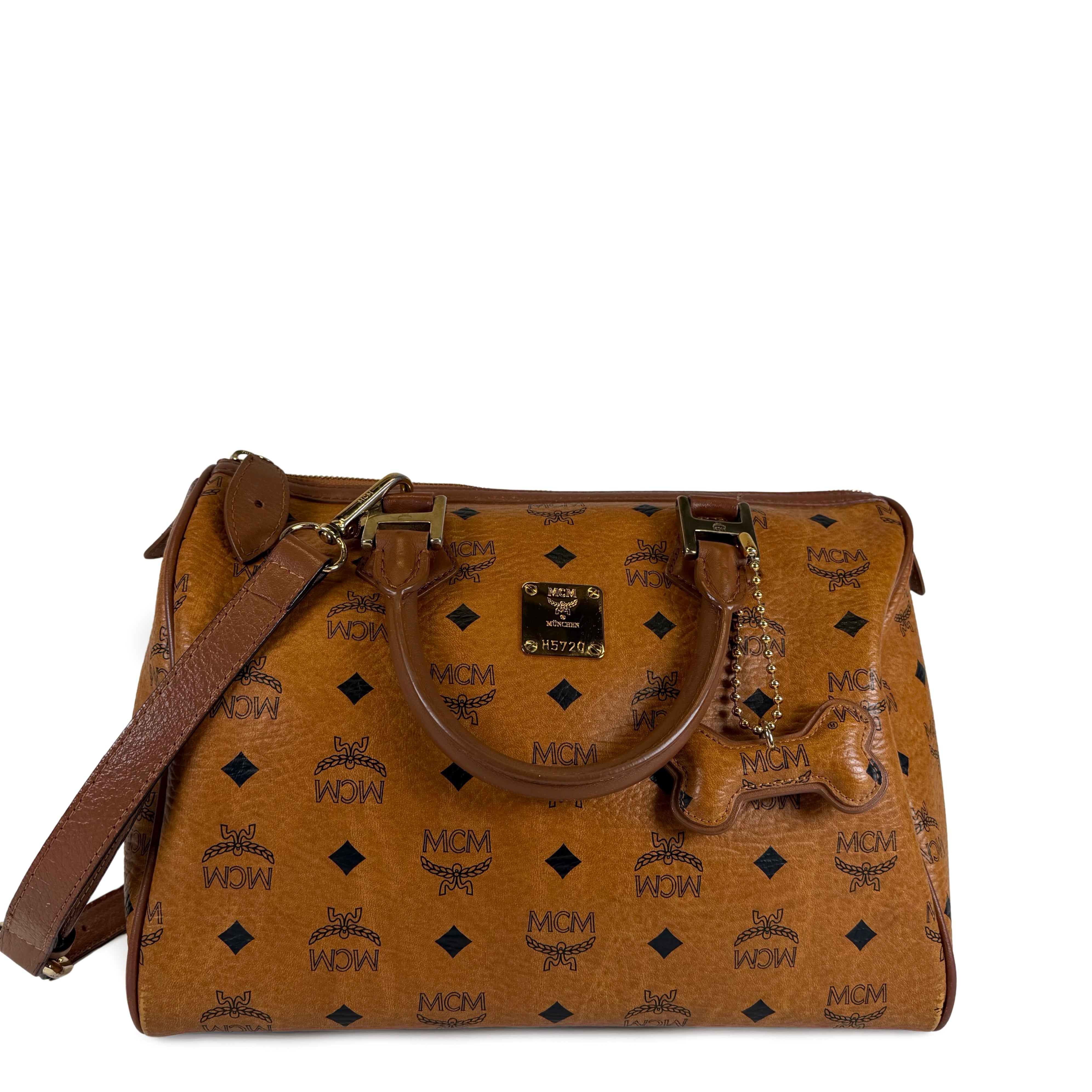 MCM Visetos Boston Bag – Wilder's Consignment House