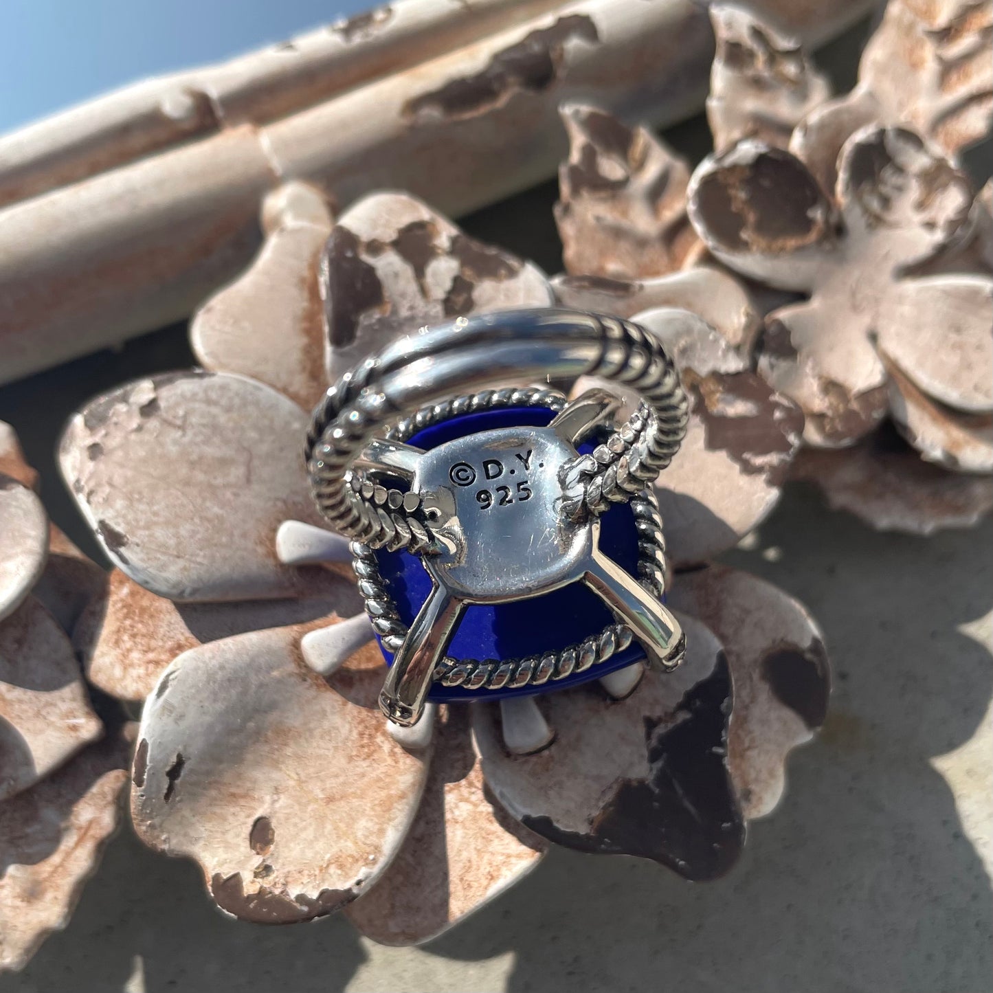 David Yurman 925 Silver Lapis Lazuli Ring