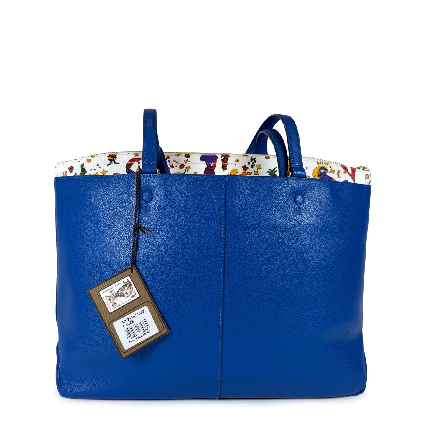 Piero Guidi Magic Circus Leather Tote Bag