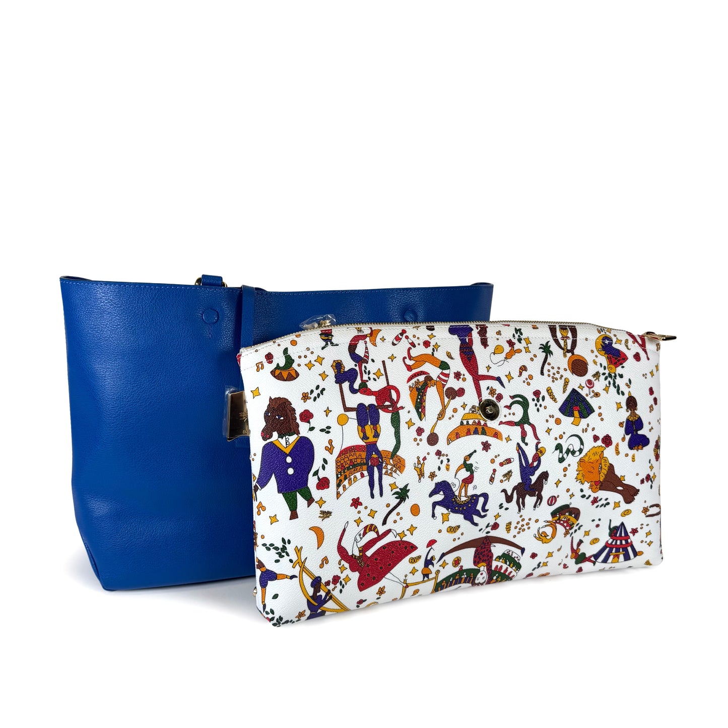 Piero Guidi Magic Circus Leather Tote Bag