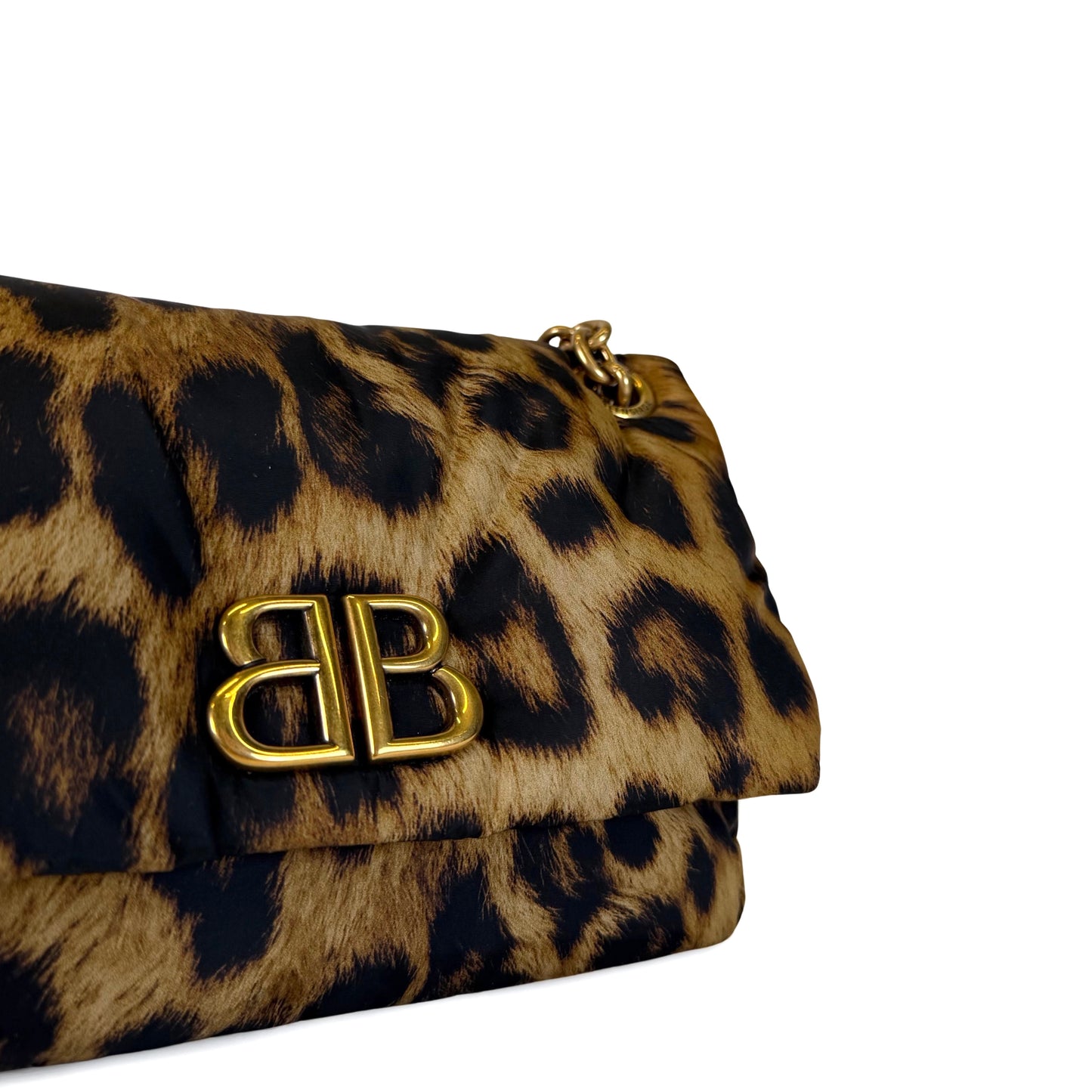 Balenciaga Monaco Leopard Print Mini Bag