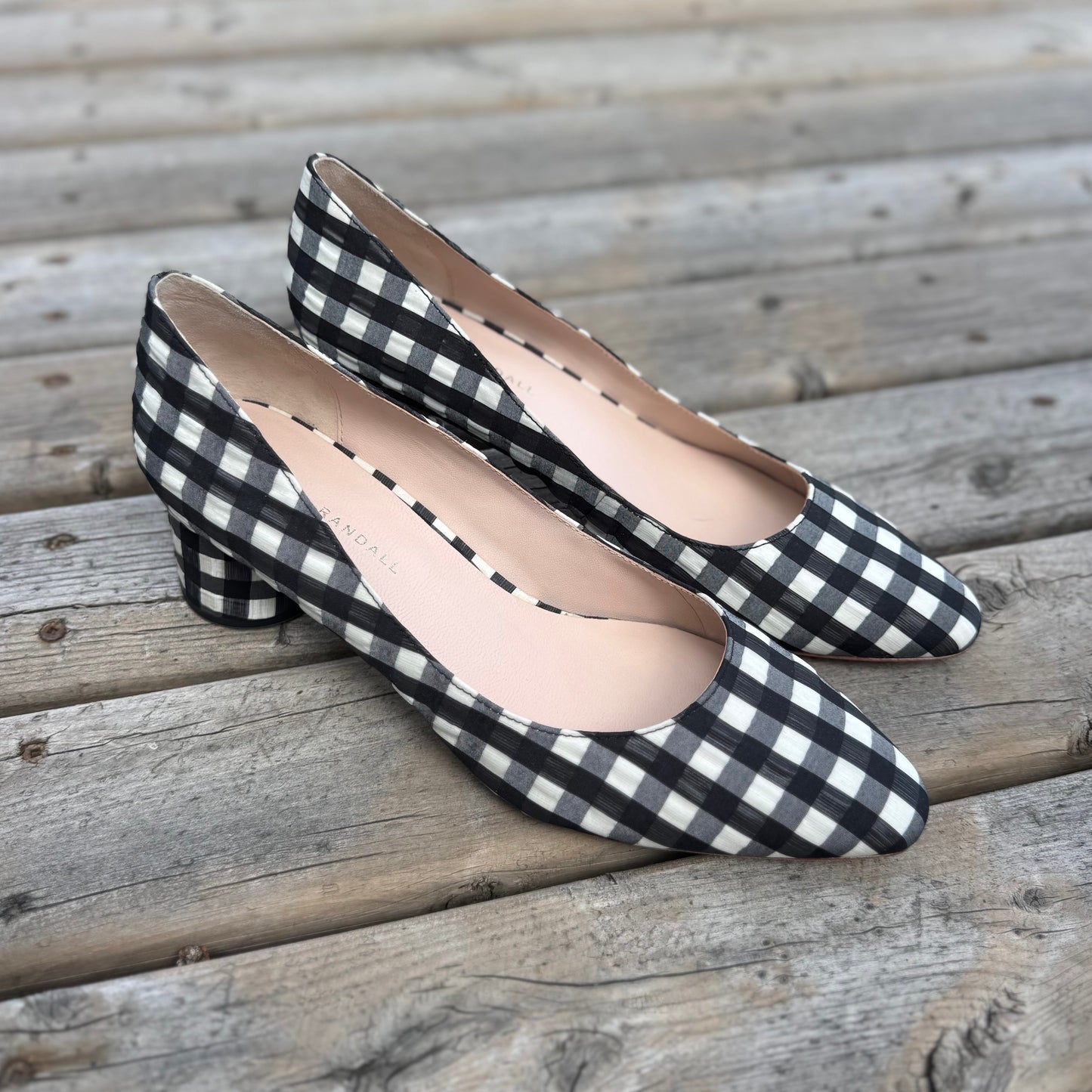 Loeffler Randall Fabric Check Pattern Shoes