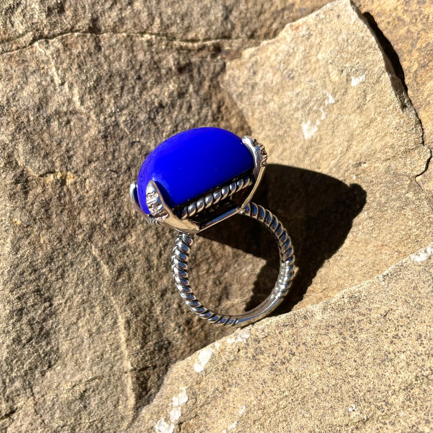 David Yurman 925 Silver Lapis Lazuli Ring