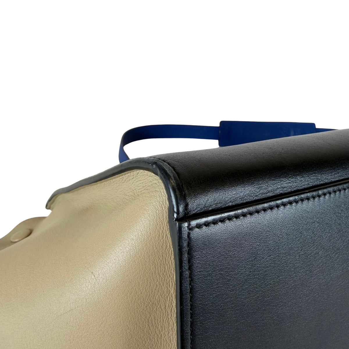 Celine Tricolor Leather Medium Trapeze Bag
