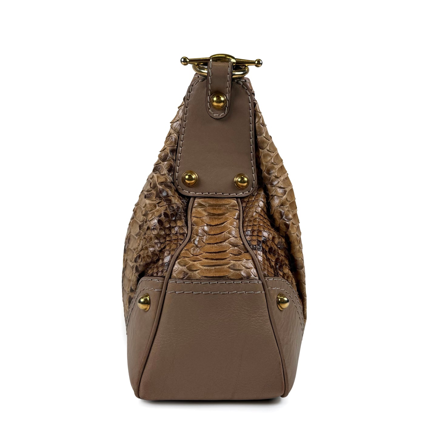 Gucci Jockey Python Hobo Bag