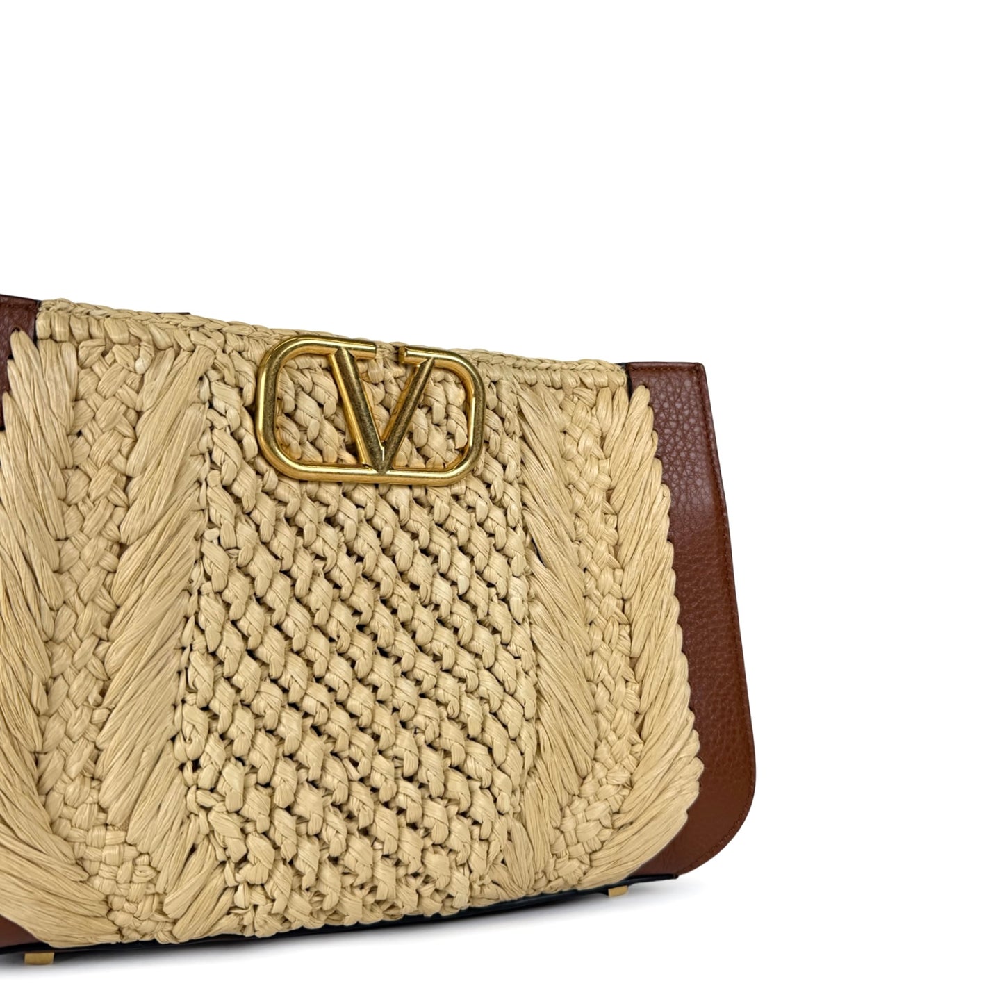 Valentino Garavani Raffia VLogo Signature Tote Bag