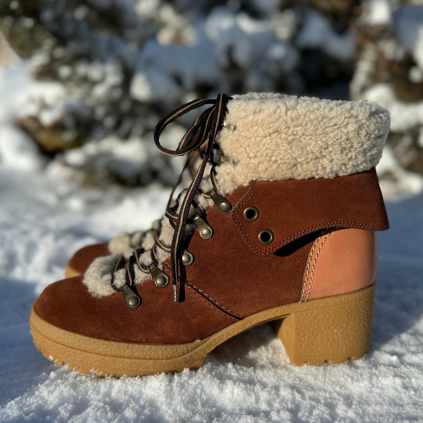 See by Chloé Eileen Shearling Hiking Boots