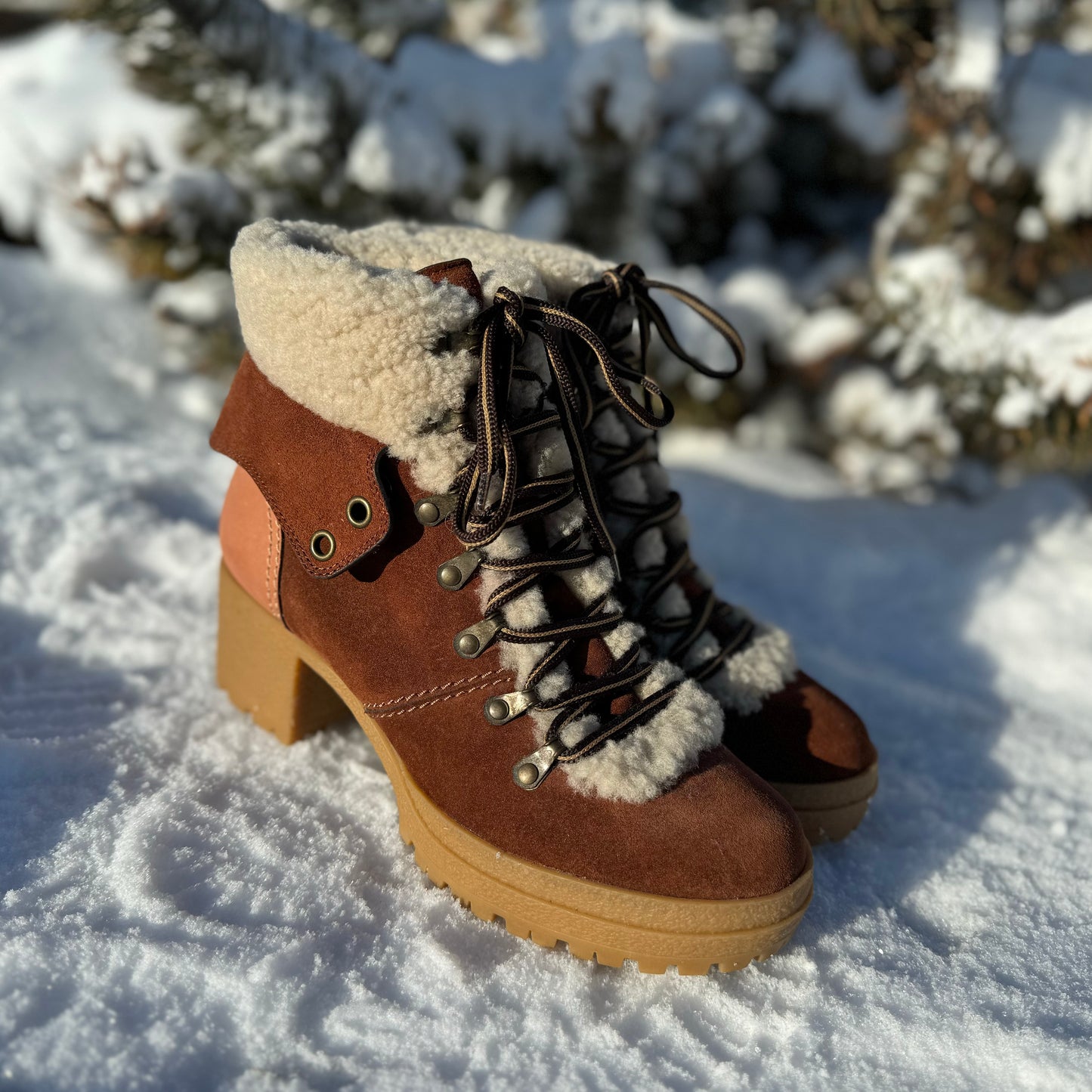 See by Chloé Eileen Shearling Hiking Boots