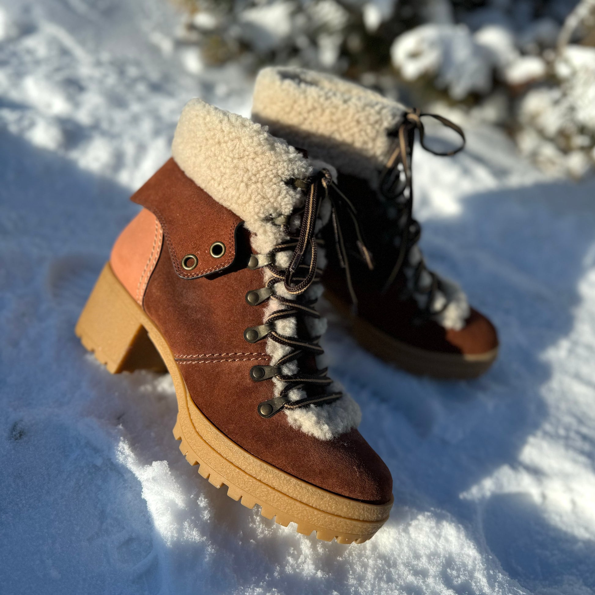 See by Chlo Eileen Shearling Hiking Boots