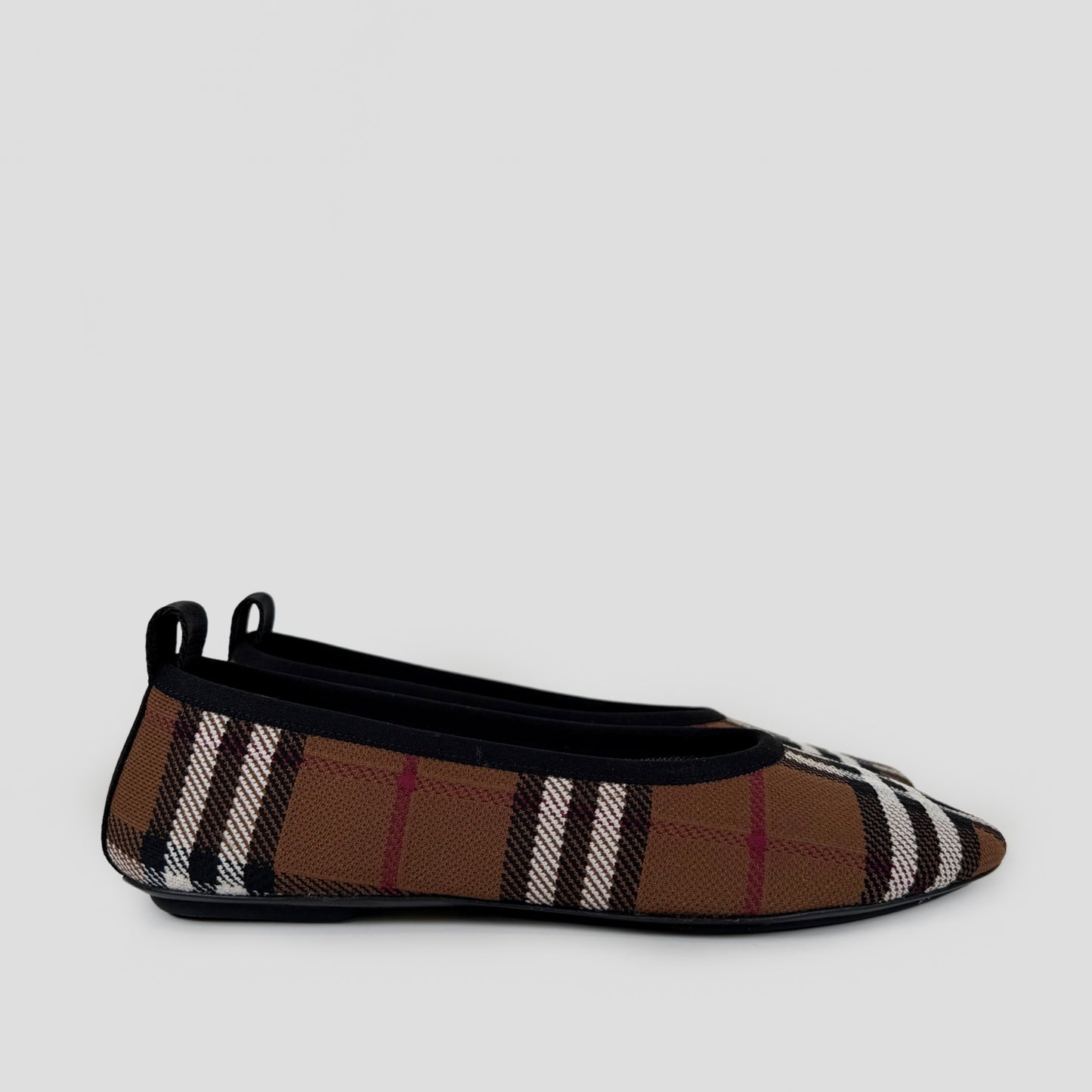 Burberry Ralf Check Knitted Ballerina Flats