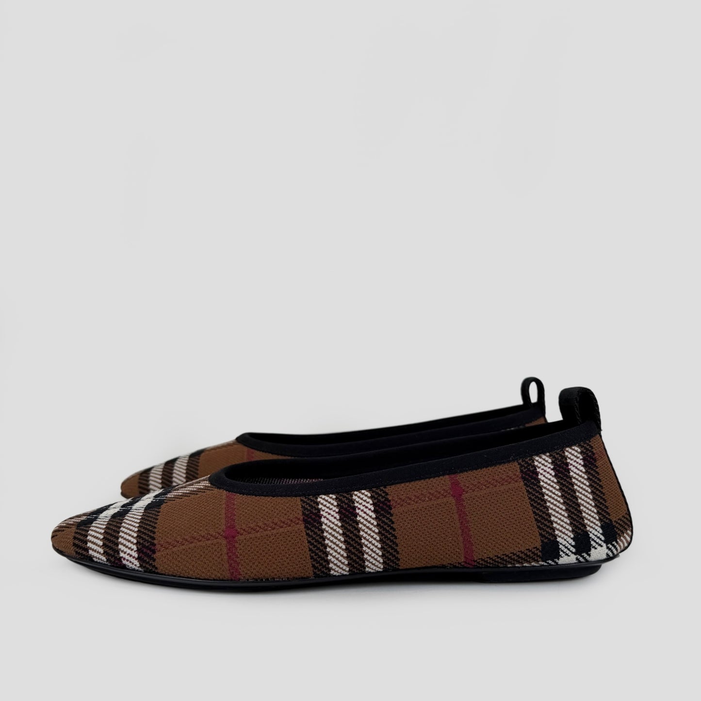 Burberry Ralf Check Knitted Ballerina Flats