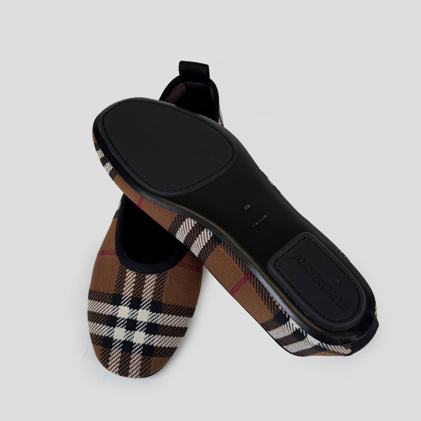 Burberry Ralf Check Knitted Ballerina Flats