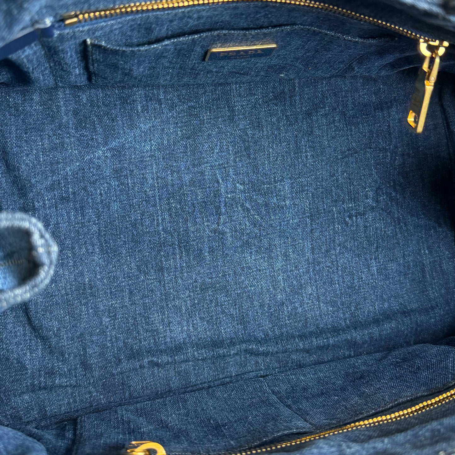 Prada Canapa Denim Tote Bag