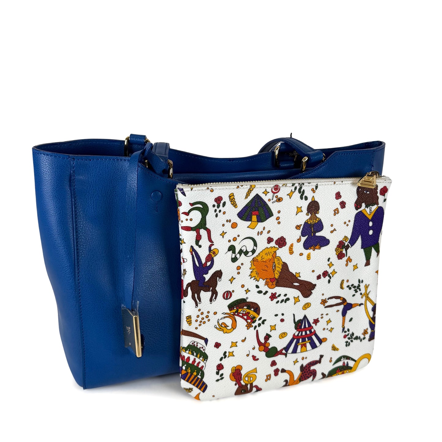 Piero Guidi Magic Circus Leather Tote Bag
