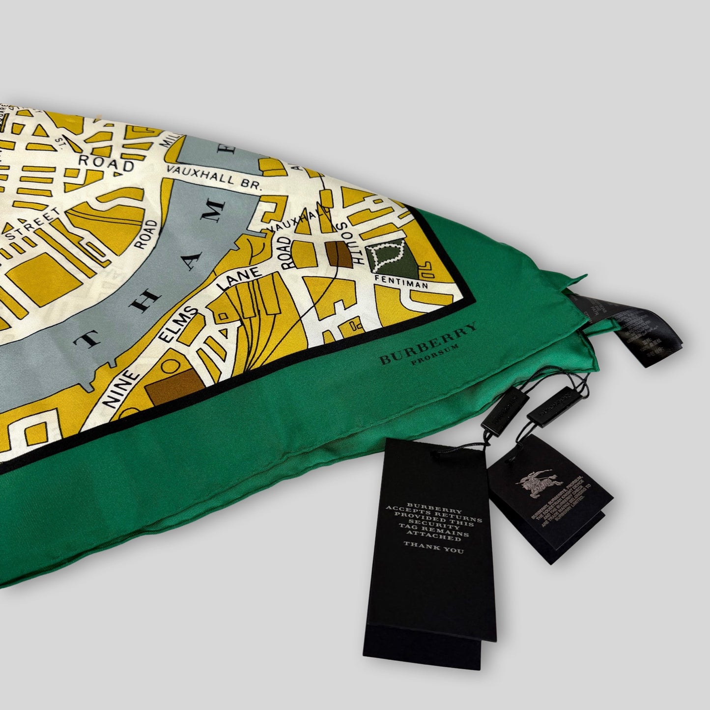 Burberry Prorsum London Map Silk Scarf