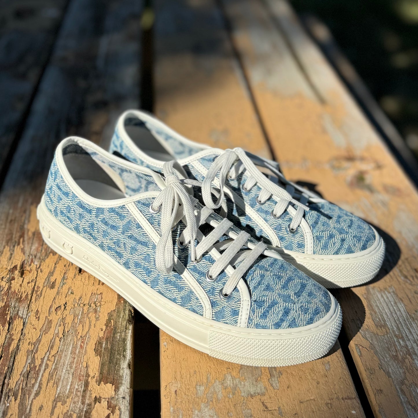 Ferragamo Tully Denim Sneakers