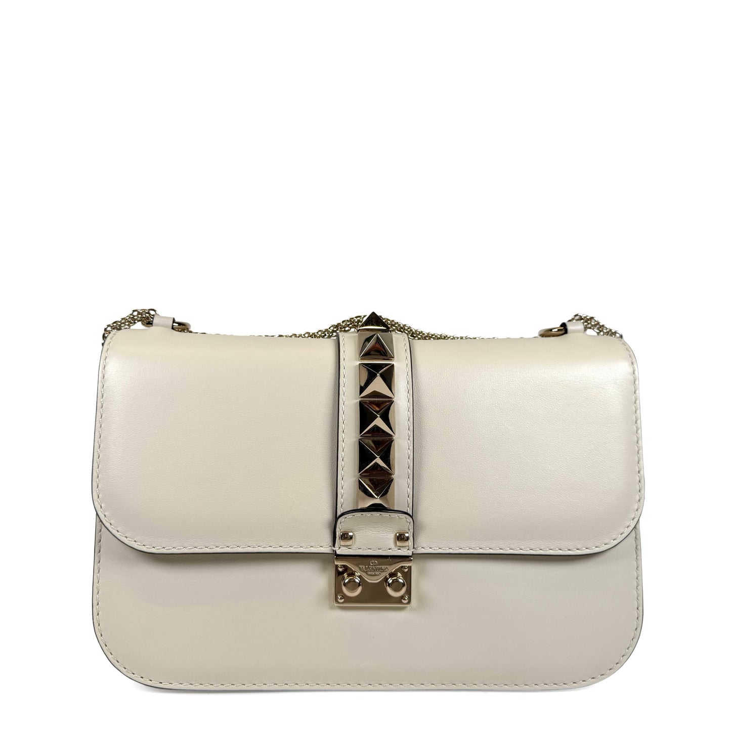 Valentino Garavani Rockstud Glam Lock Medium Shoulder Bag