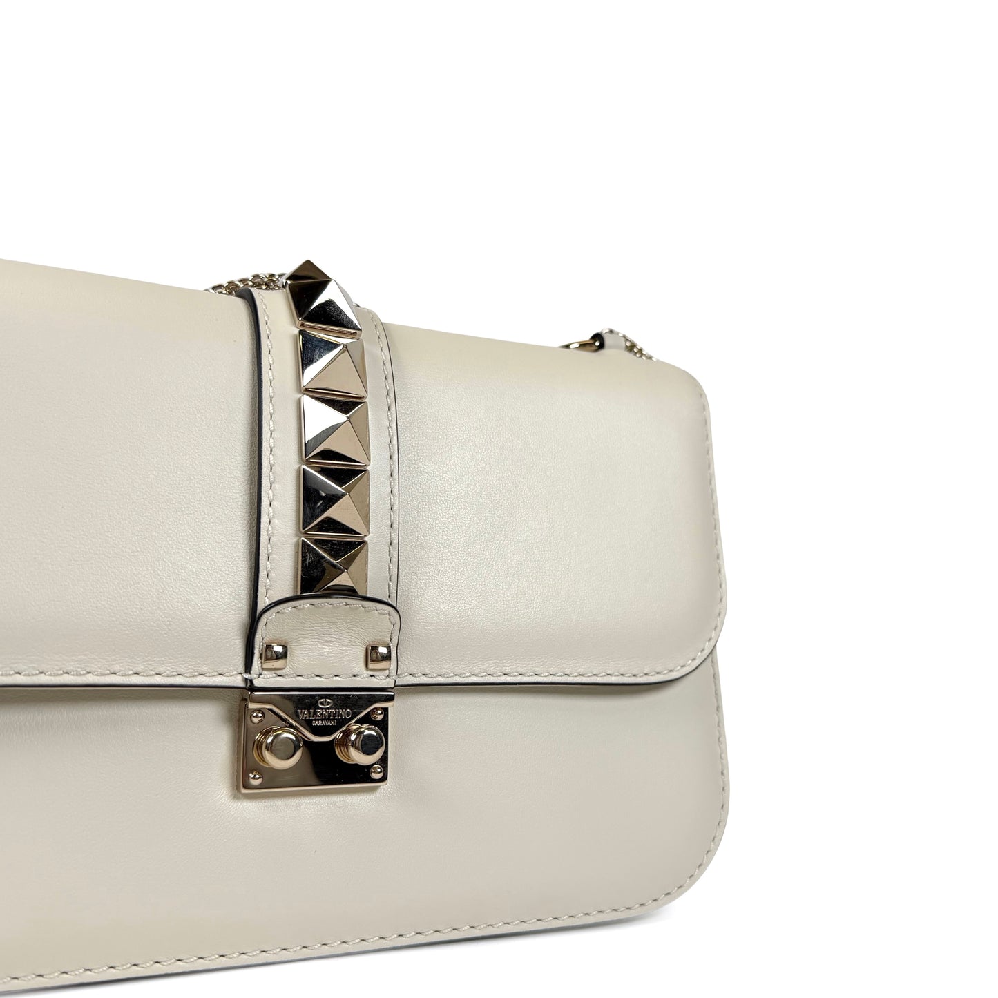 Valentino Garavani Rockstud Glam Lock Medium Shoulder Bag