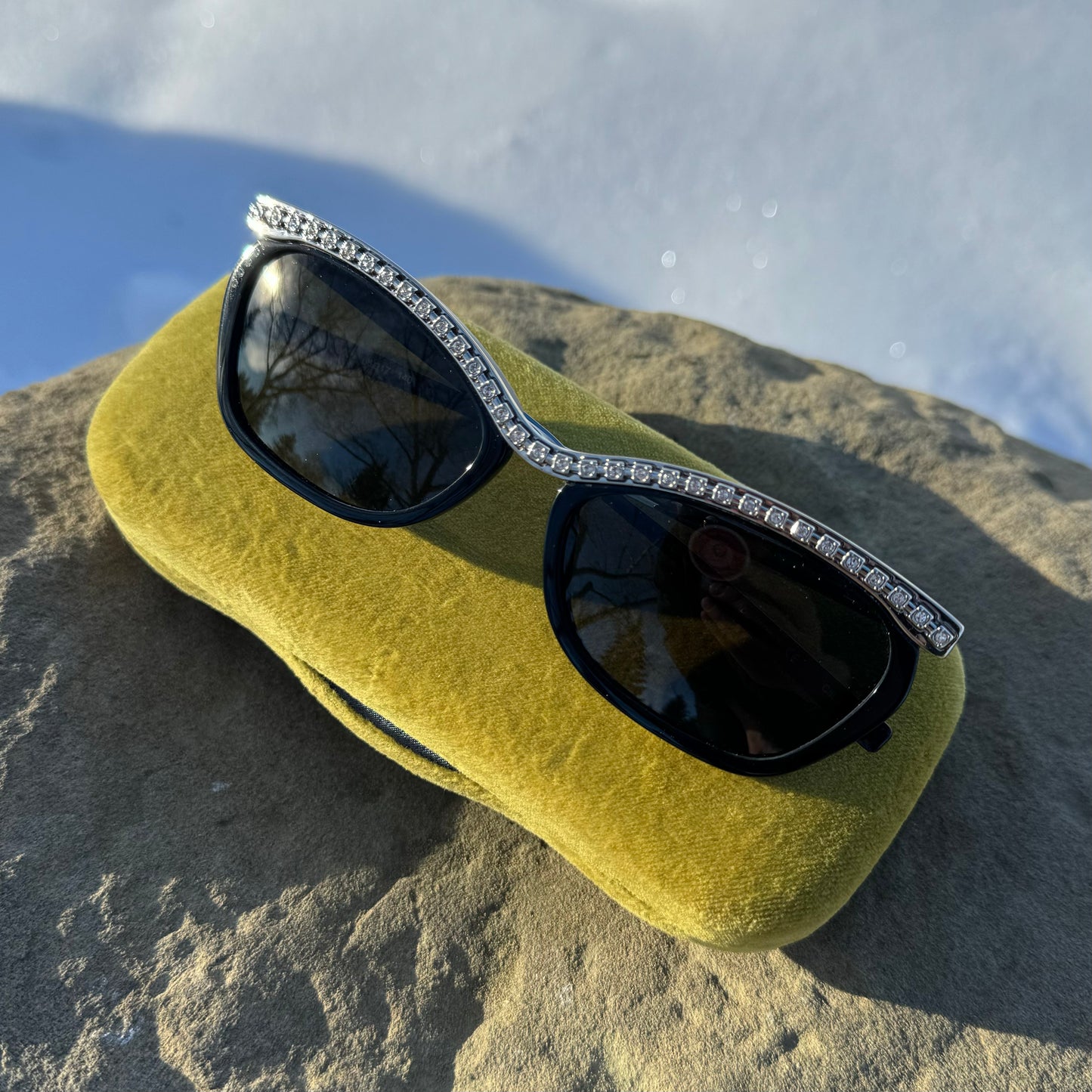 Gucci Rhinestone Crystal Sunglasses