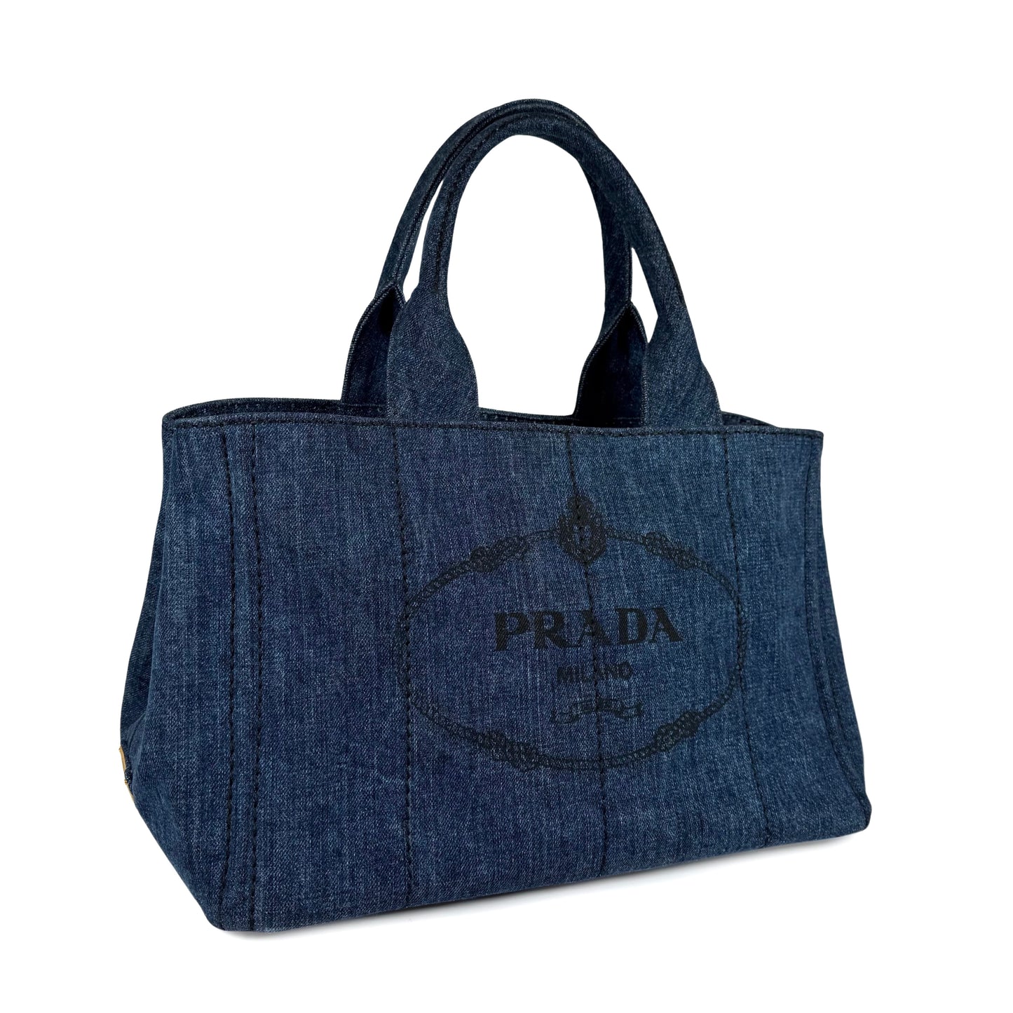 Prada Canapa Denim Tote Bag