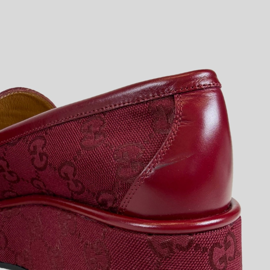 Gucci Ilde GG Canvas Platform Loafers