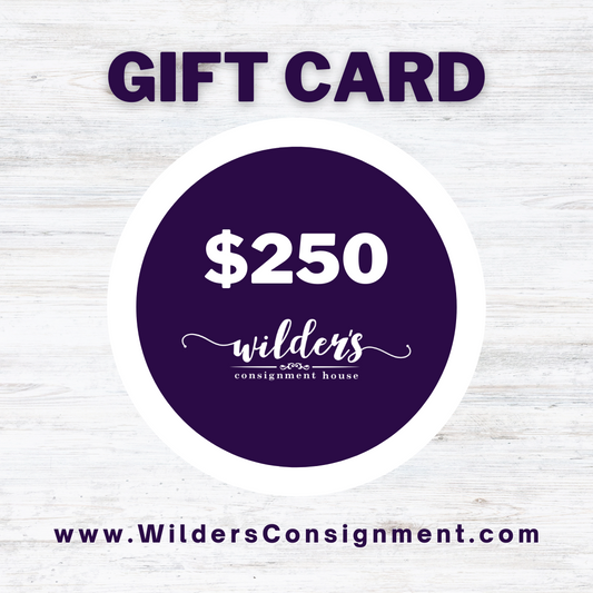 $250 Wilder's Consignment House Gift Card