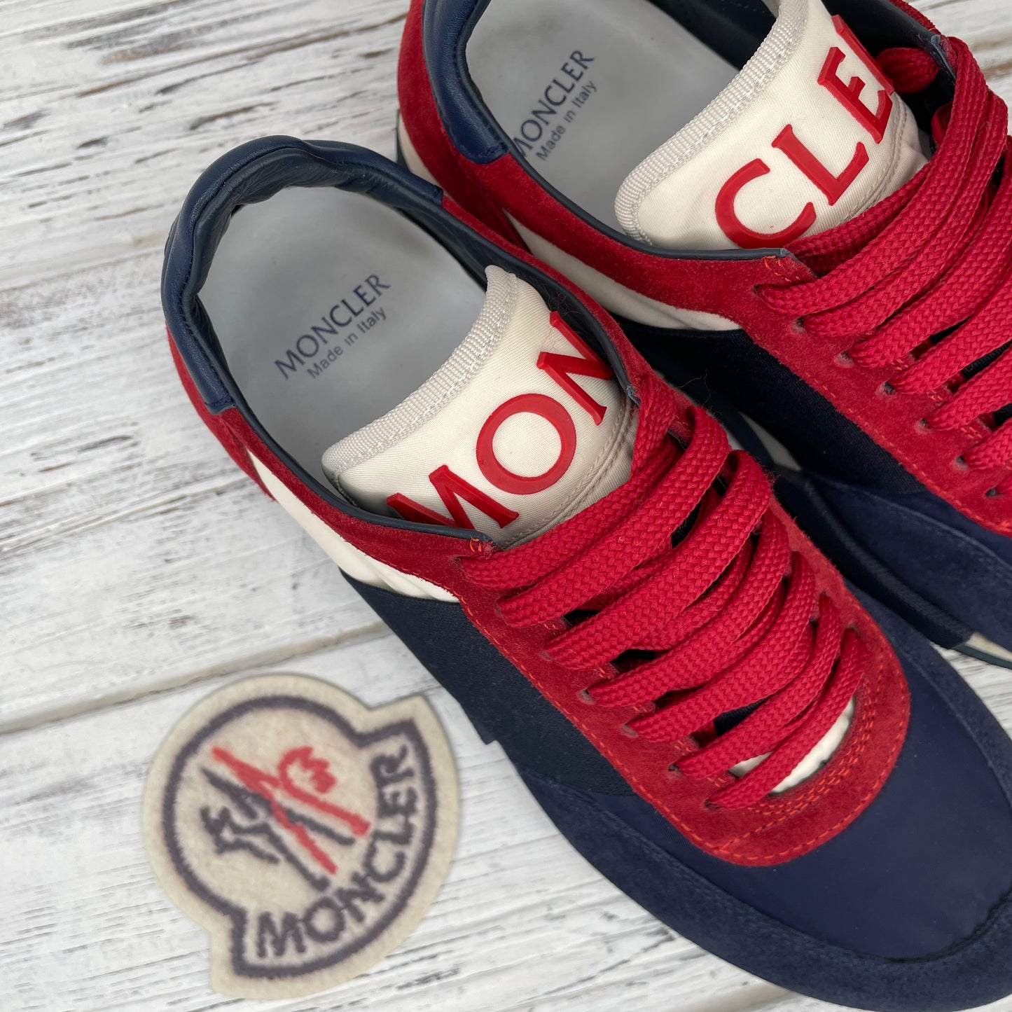 MONCLER Red and Blue Sneakers