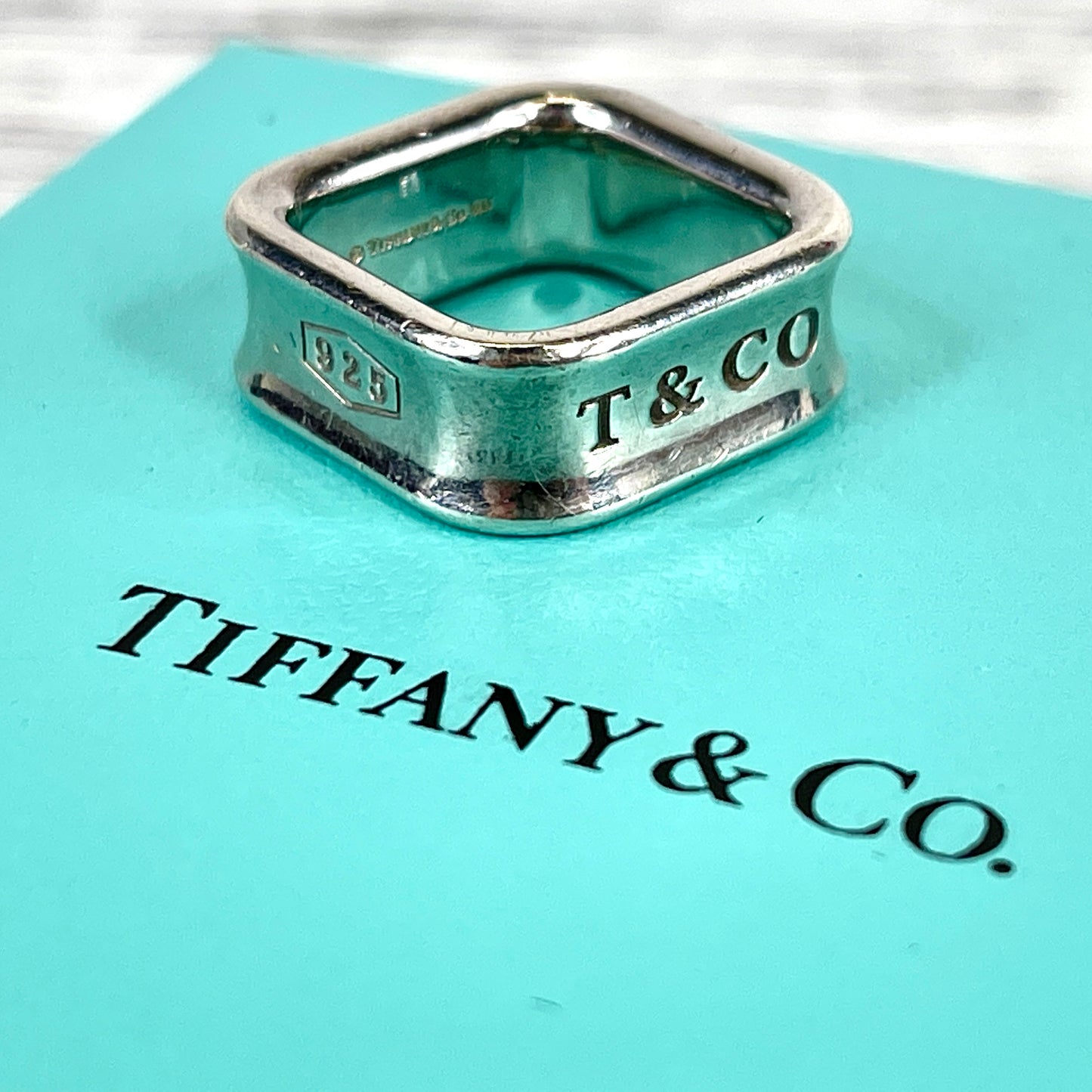 Tiffany and co square ring Clearance